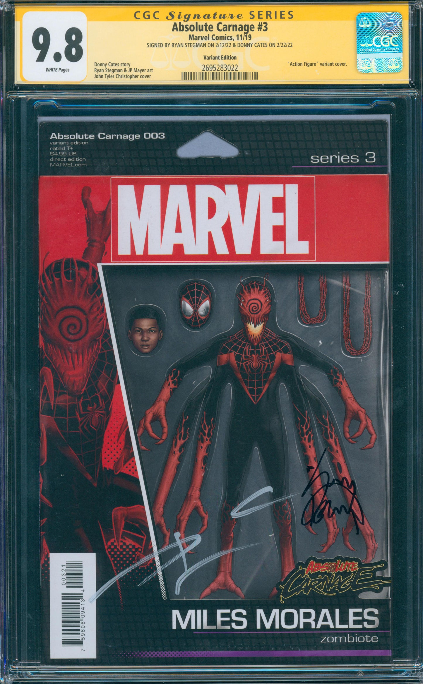 Absolute Carnage #3 9.8 CGC Variant Edition Signed Ryan Stegman & Donny Cates
