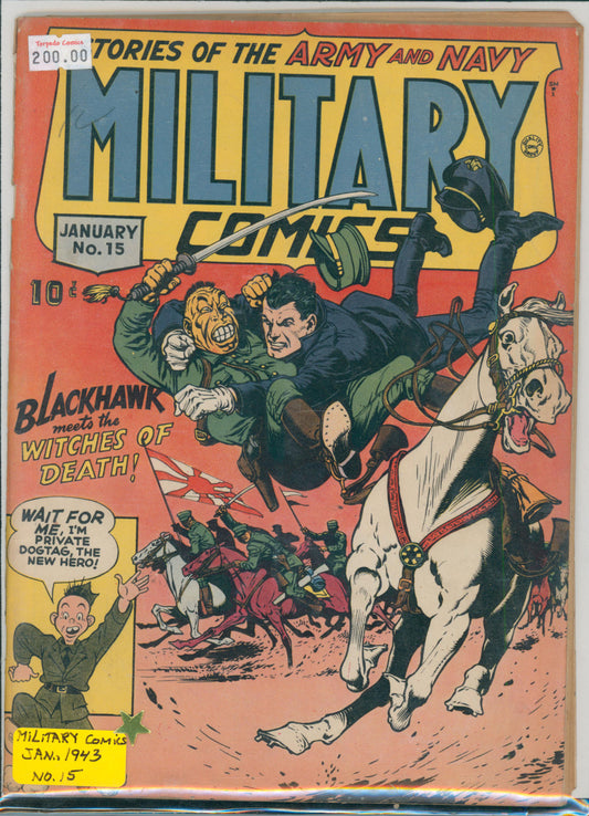 Military Comics #15 3.0 GD/VG Raw Comic (1943)