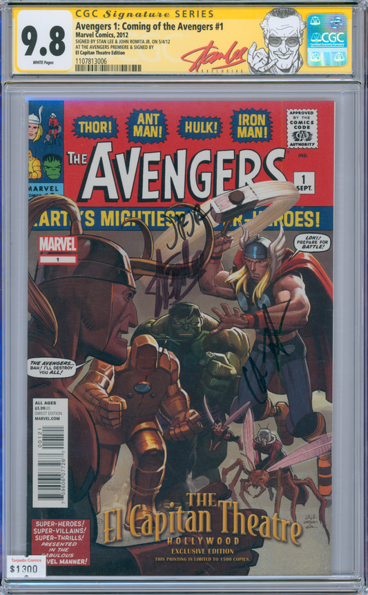 Avengers 1: Coming Of The Avengers 1 9.8 CGC Triple Signed