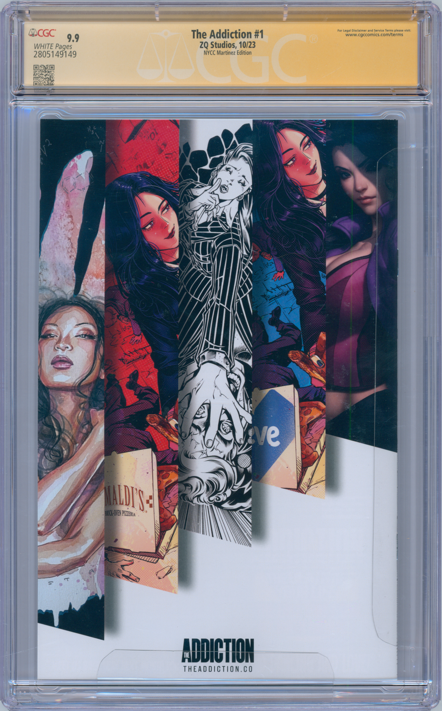 Addiction #1 9.9 CGC NYCC Martinez Edition 3x Signed