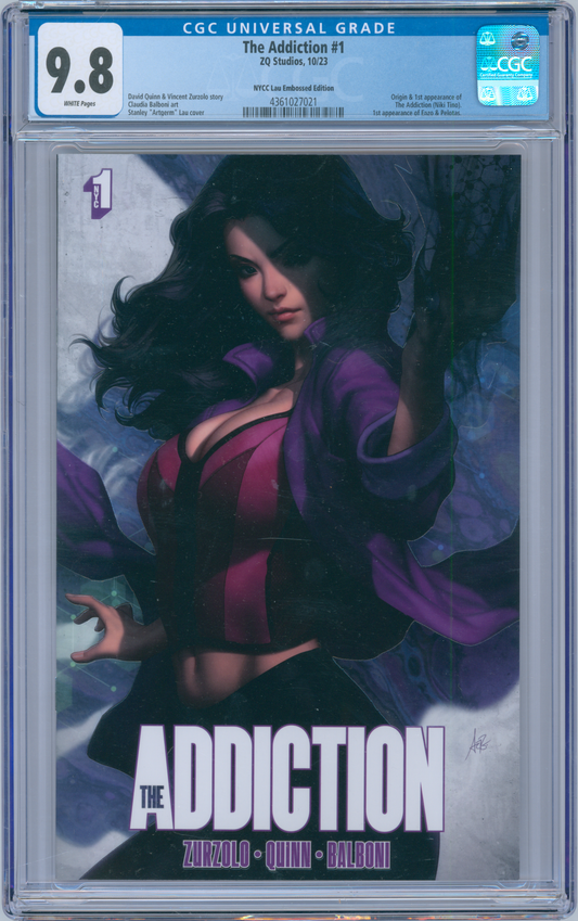 Addiction #1 9.8 CGC NYCC Lau Embossed Edition