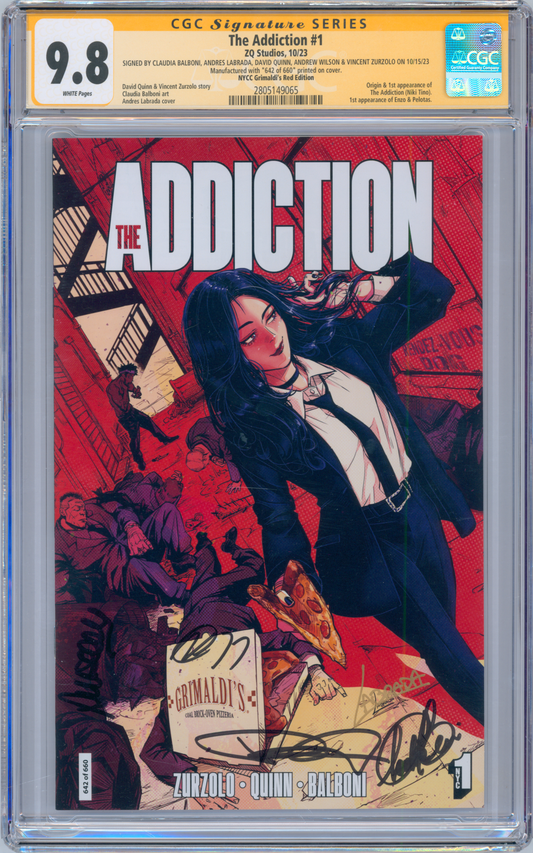 Addiction #1 9.8 CGC NYCC Grimaldi Edition 5x Signed