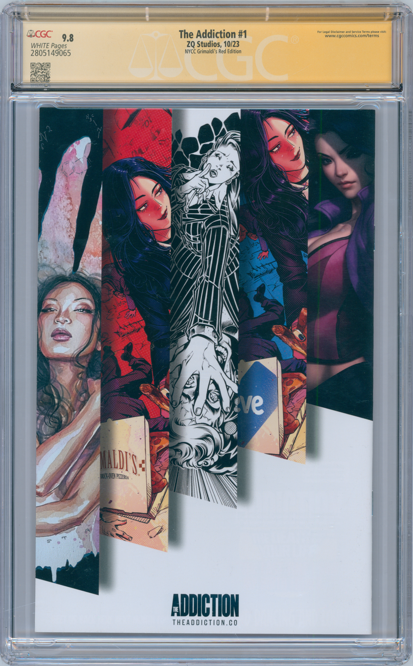Addiction #1 9.8 CGC NYCC Grimaldi Edition 5x Signed