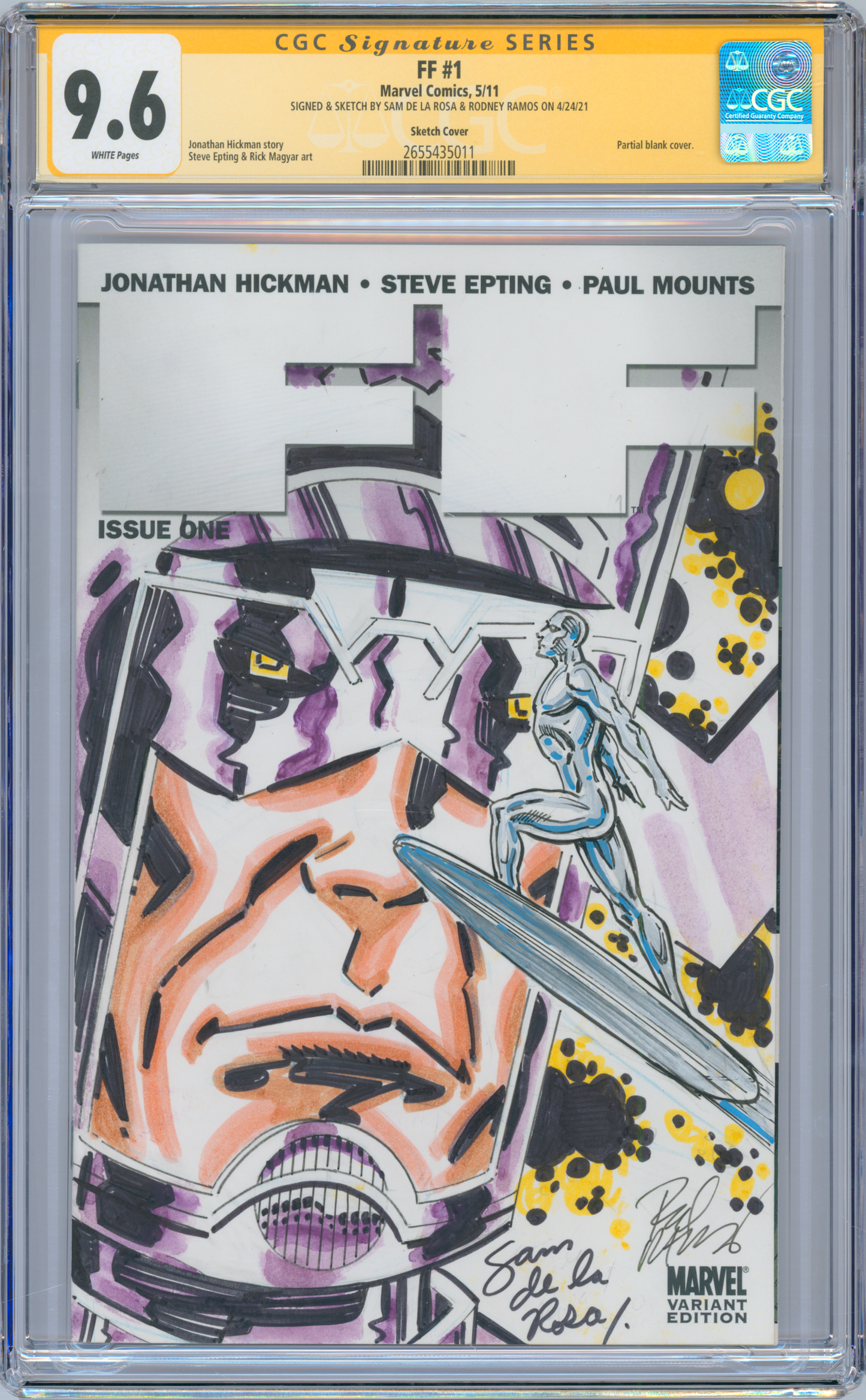 FF #1 9.6 CGC Signed and Sketched Sam De La Rosa & Rodney Ramos