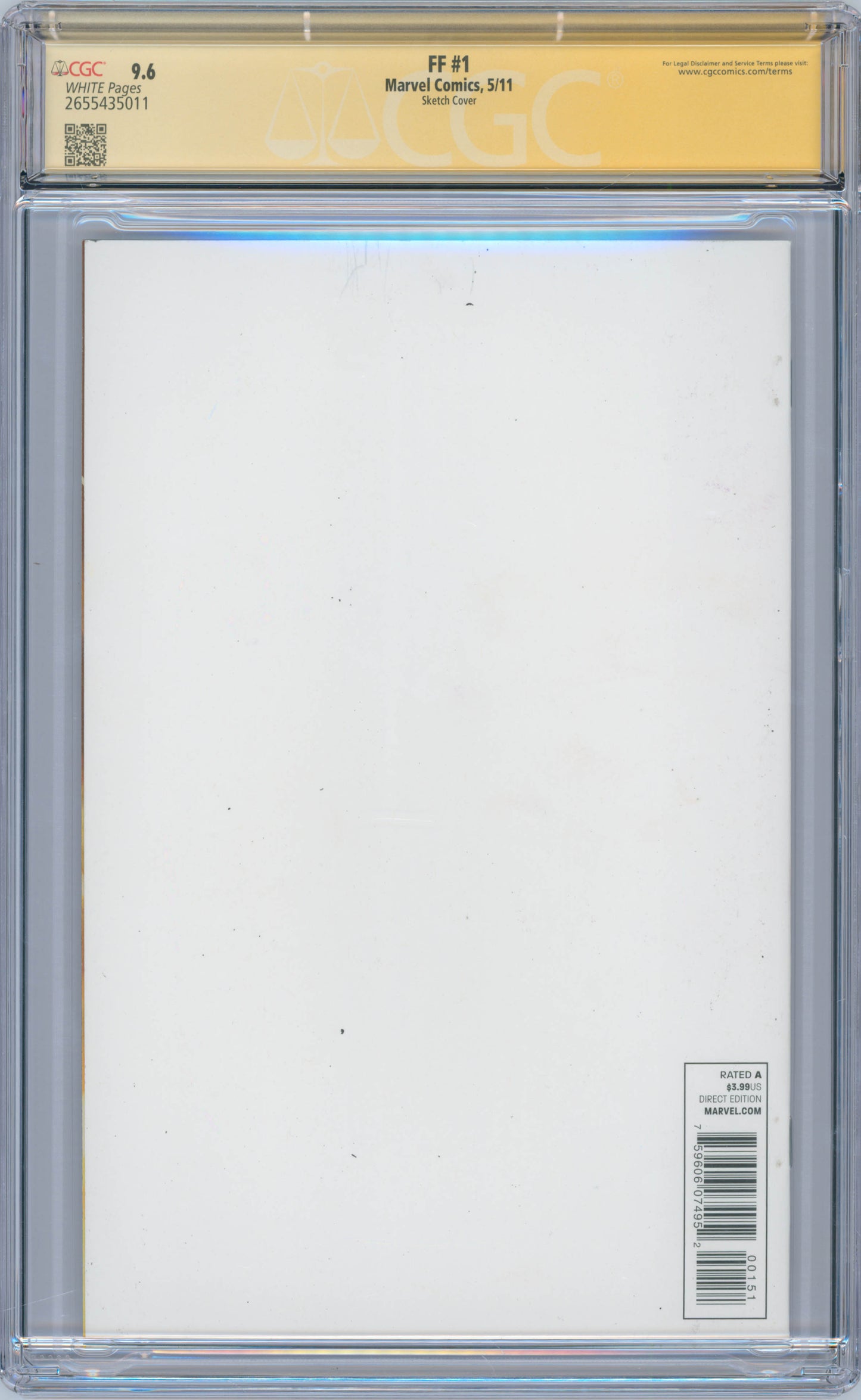 FF #1 9.6 CGC Signed and Sketched Sam De La Rosa & Rodney Ramos