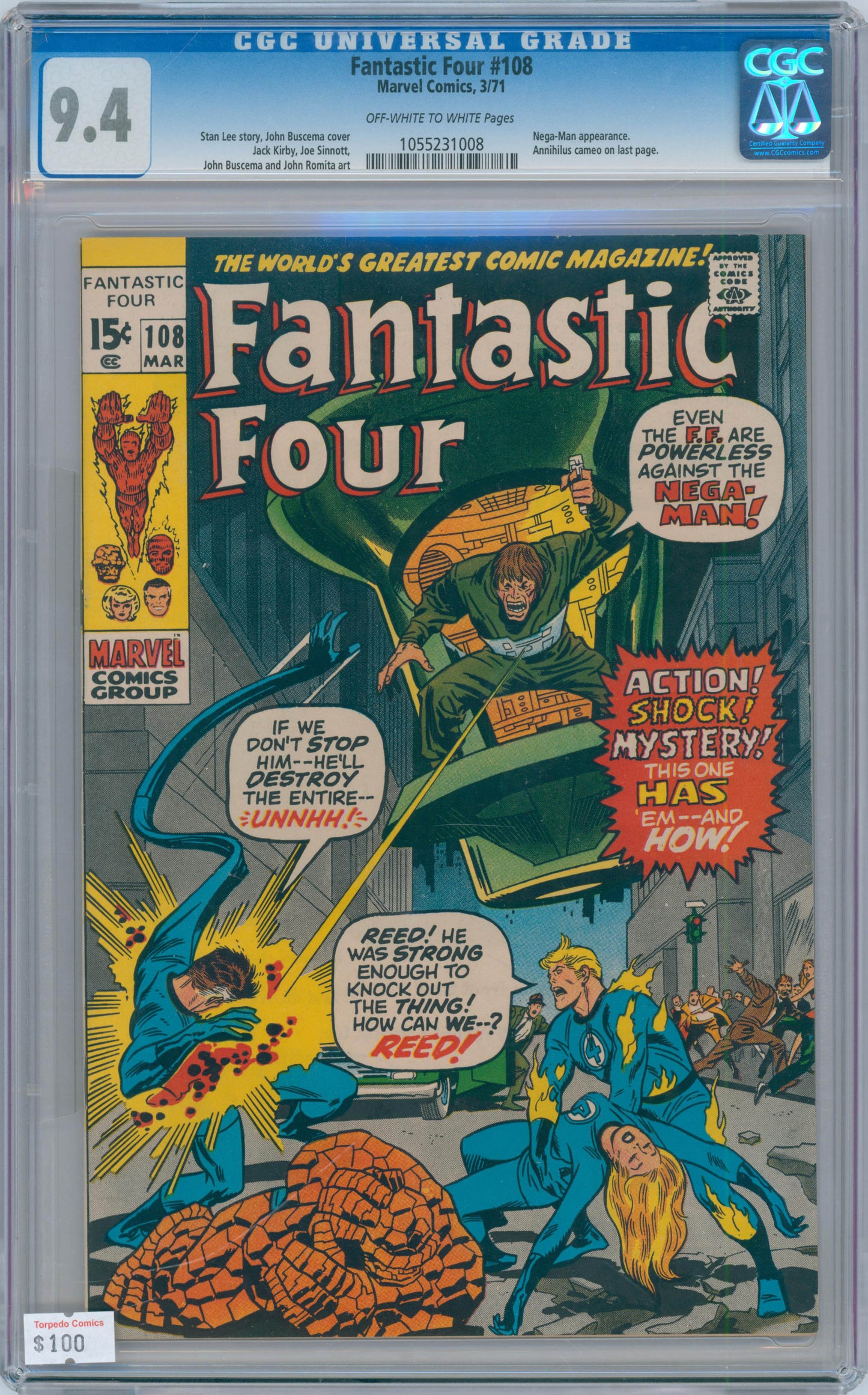 Fantastic Four #108 (1971) CGC 9.4