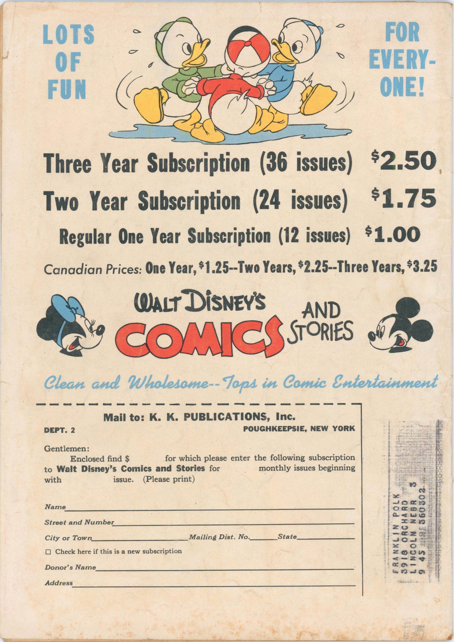 Walt Disney's Comics & Stories #53 (1945) Raw 4.0 GD