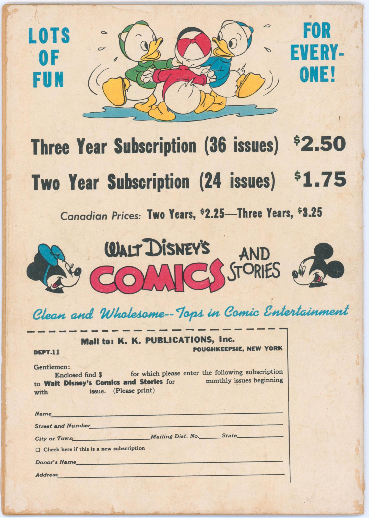 Walt Disney's Comics & Stories #62 (1945) Raw 3.0 GD