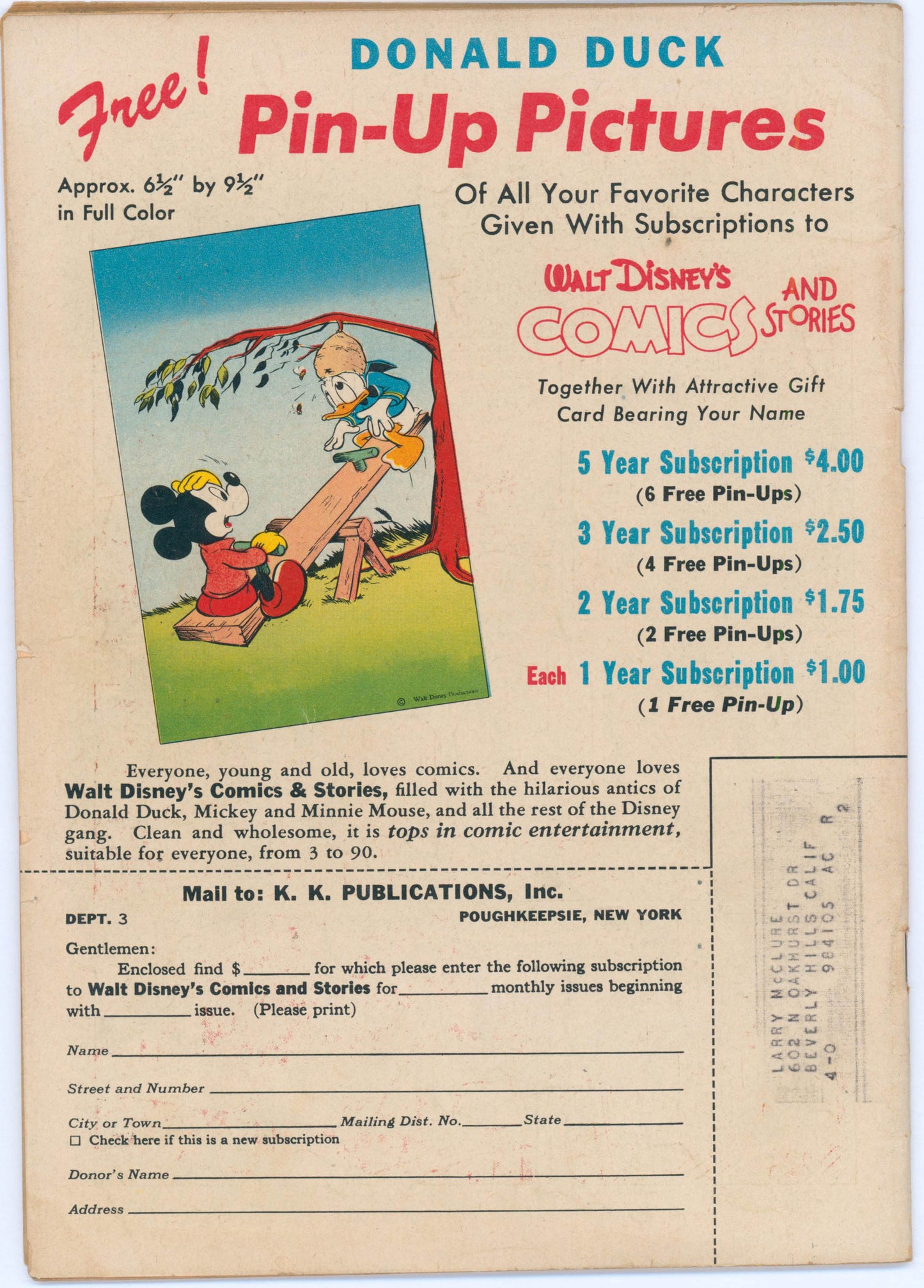 Walt Disney's Comics & Stories #90 (1948) Raw 4.0 VG