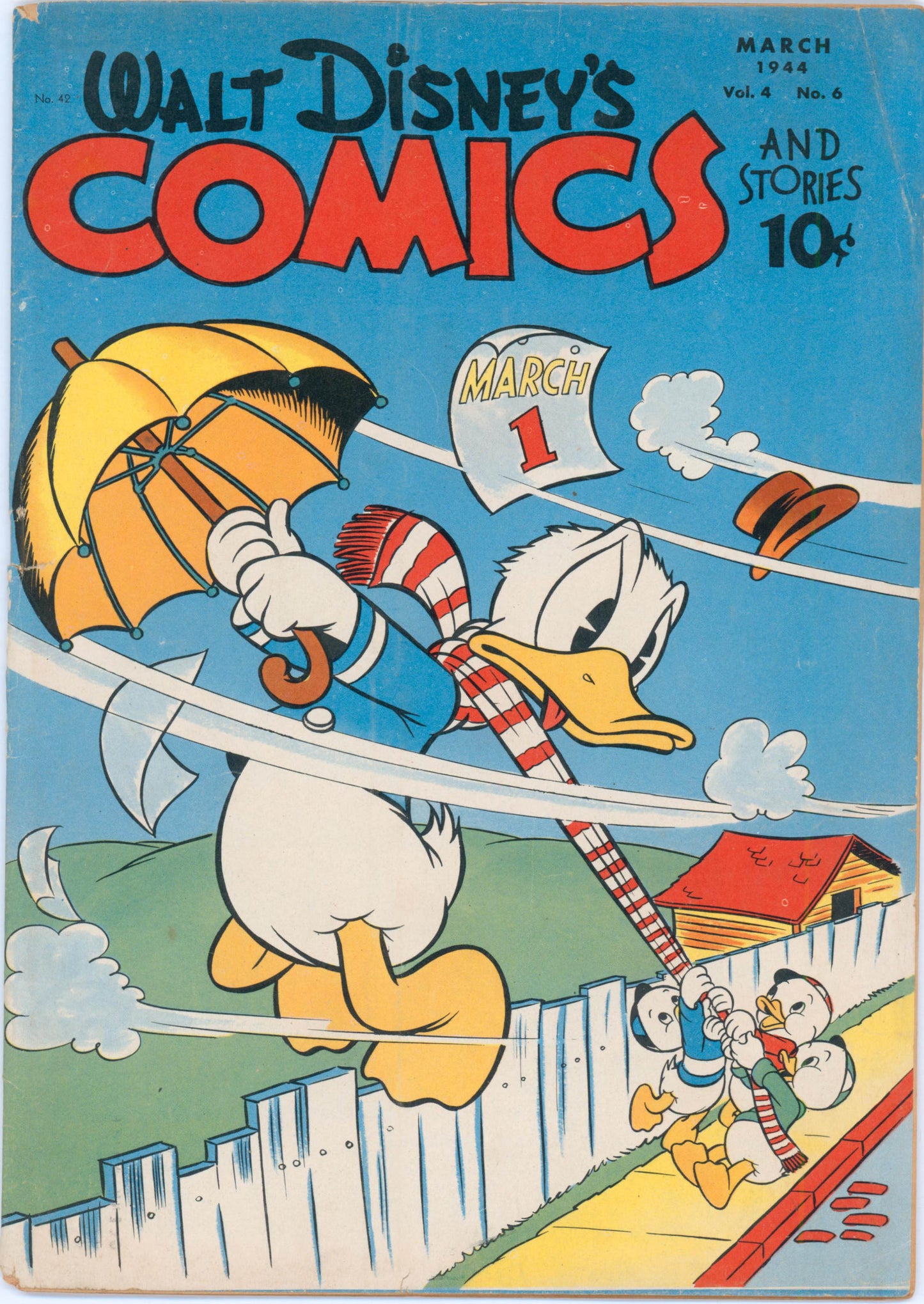 Walt Disney's Comics & Stories #42 (1944) Raw 1.5 FR/GD