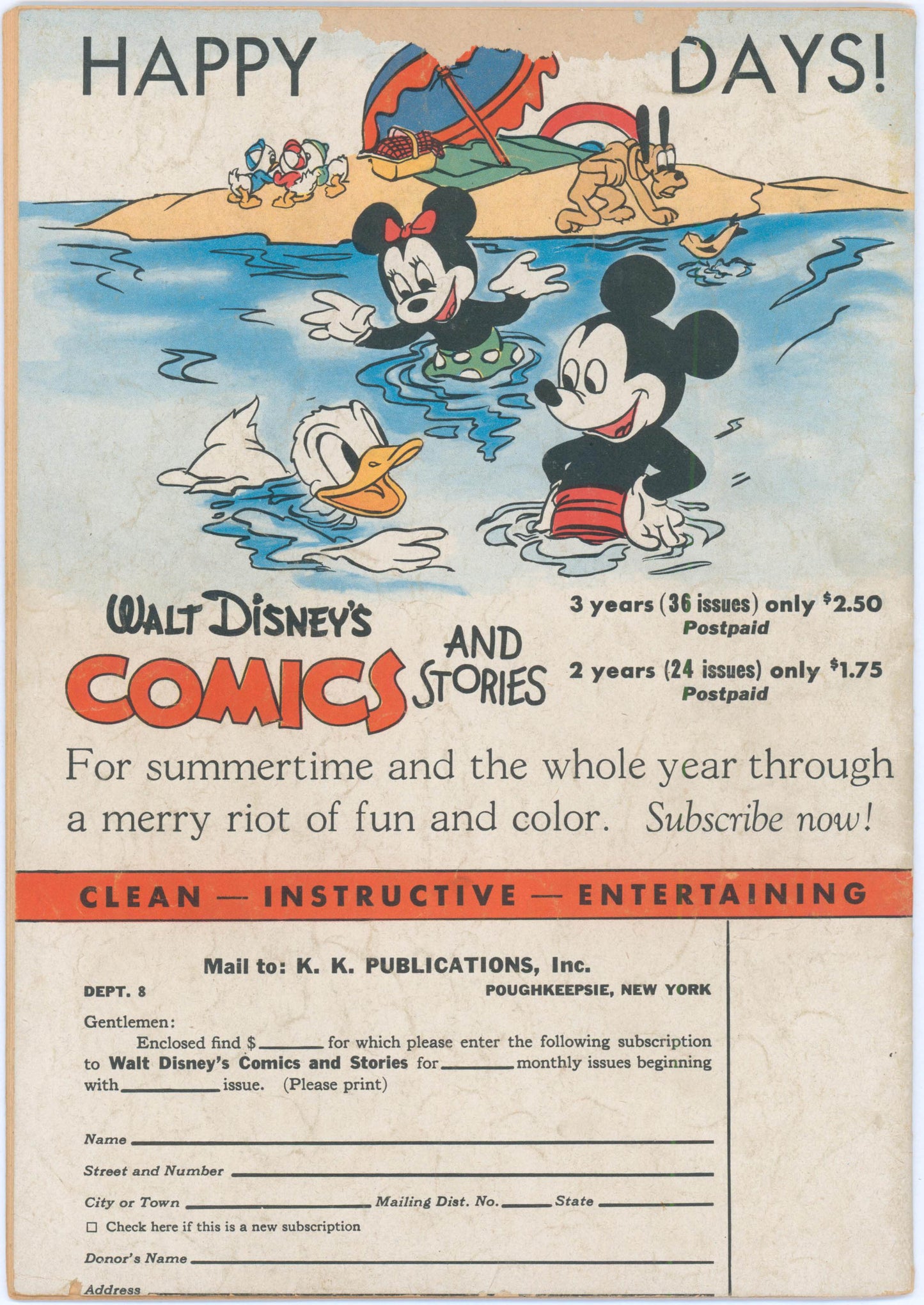 Walt Disney's Comics & Stories #59 (1945) Raw 3.5 VG