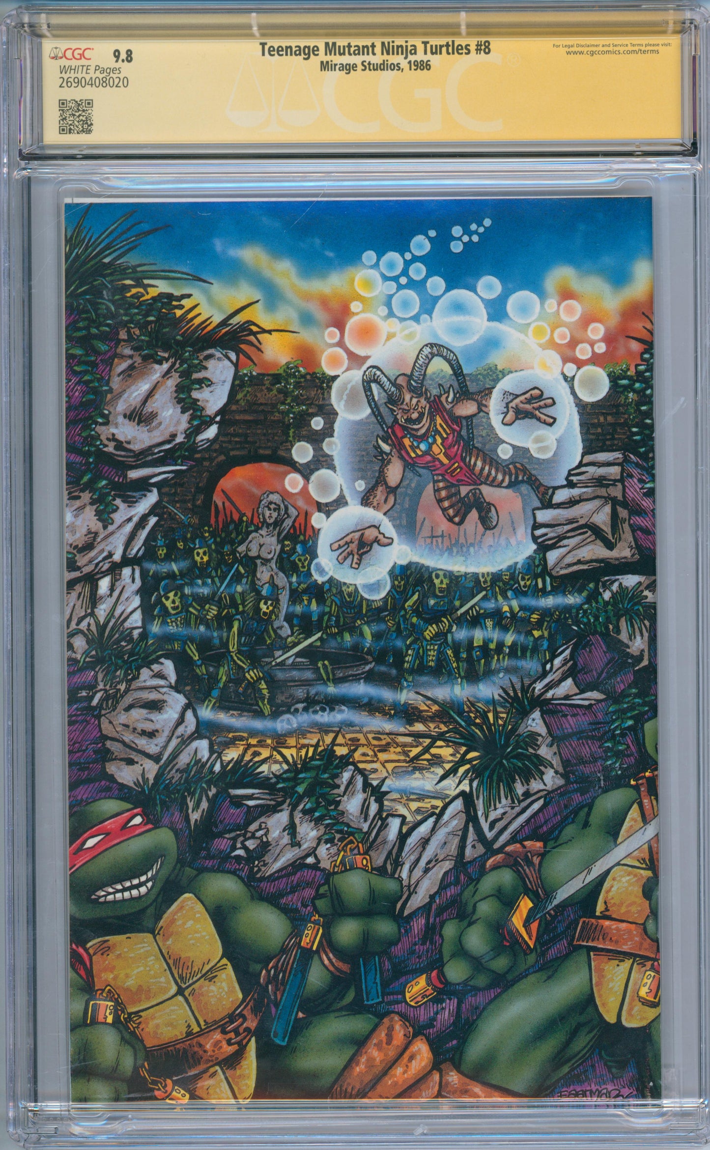 Teenage Mutant Ninja Turtles #8 (1986) CGC 9.8 Sig. Kevin Eastman