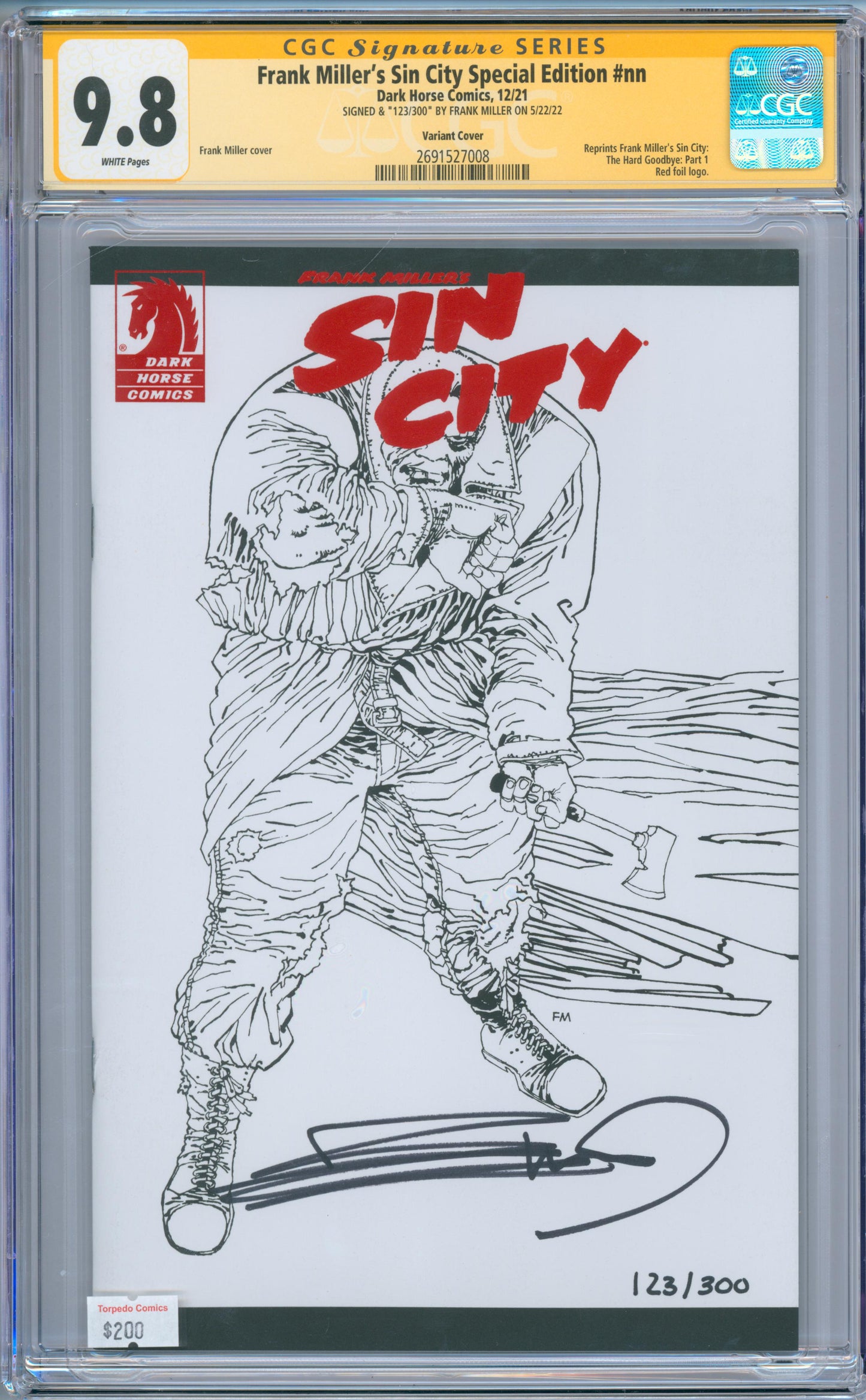 Frank Miller's Sin City Special Edition #nn (2021) CGC 9.8 Sig. Frank Miller