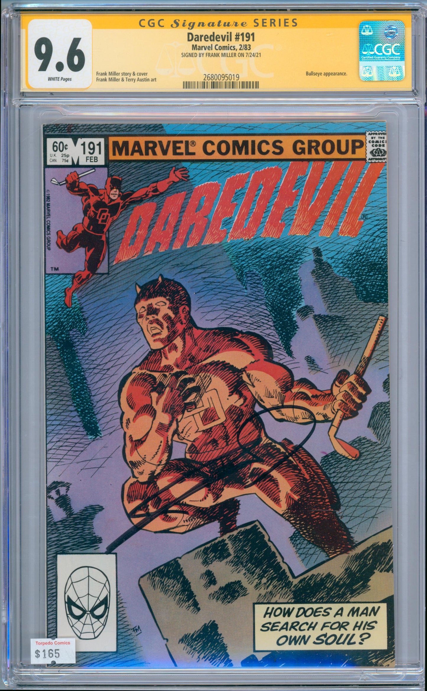 Daredevil #191 (1983) CGC 9.6 Sig. Frank Miller