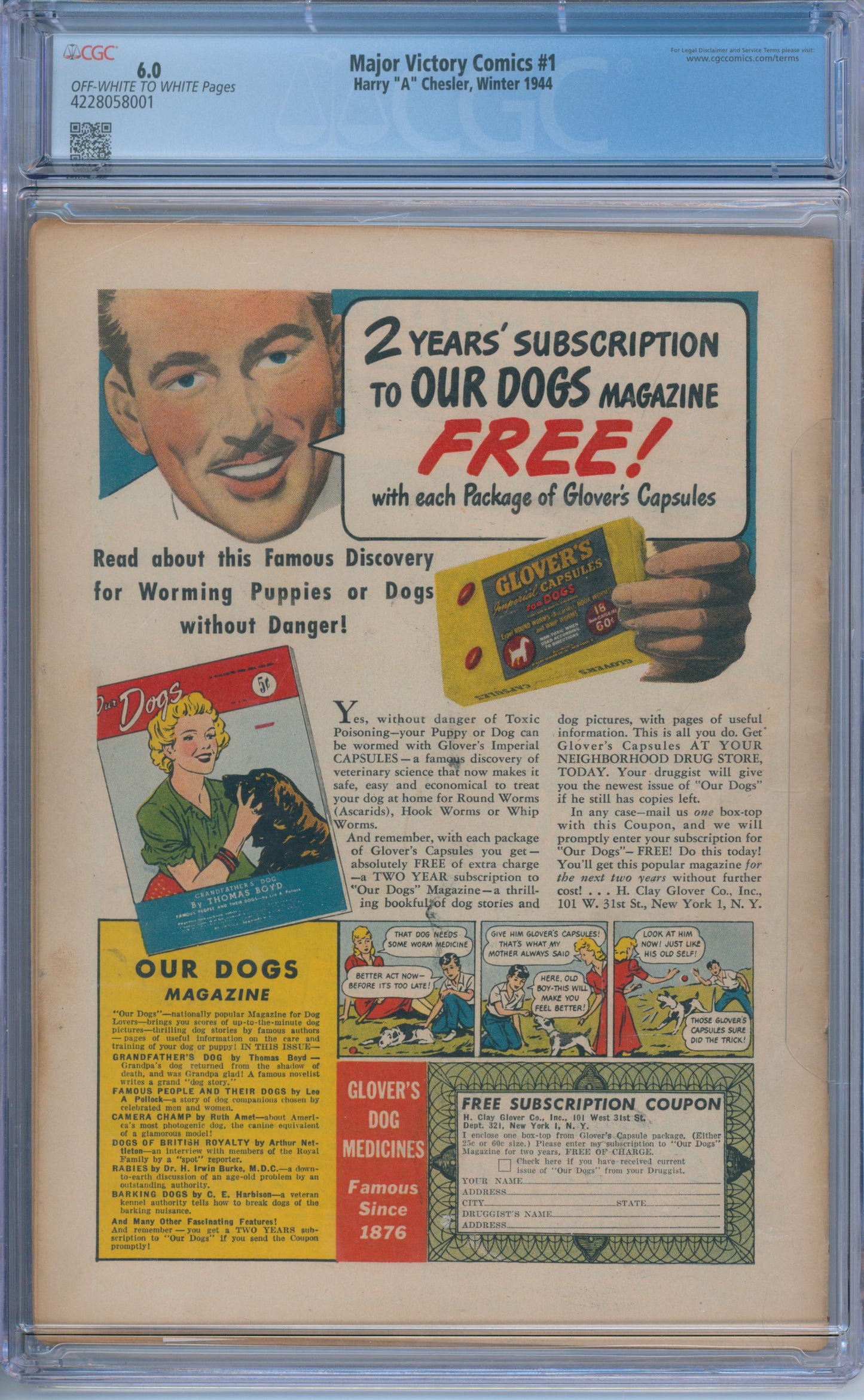 Major Victory Comics #1 (1944) CGC 6.0