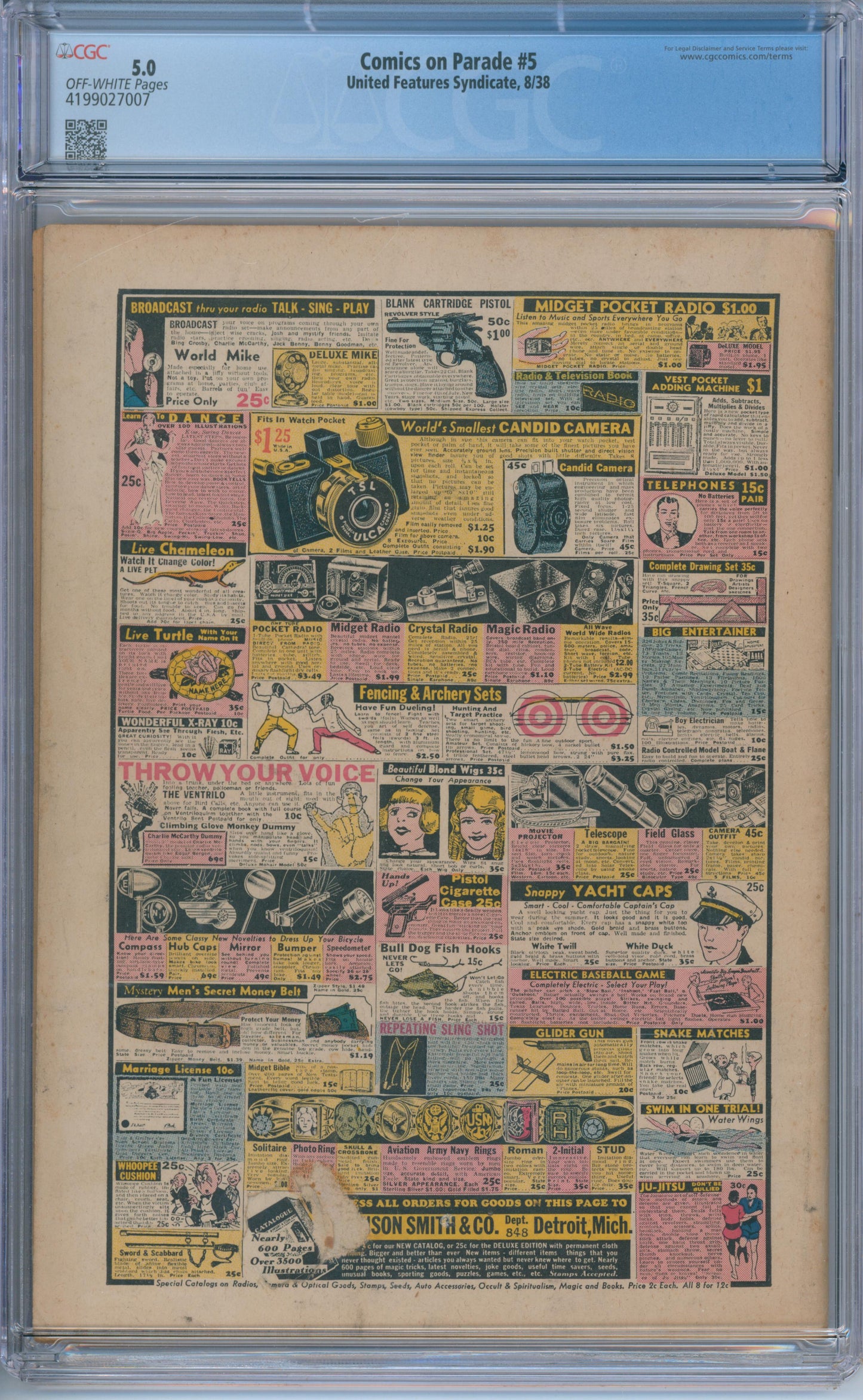 Comics on Parade #5 (1938) CGC 5.0