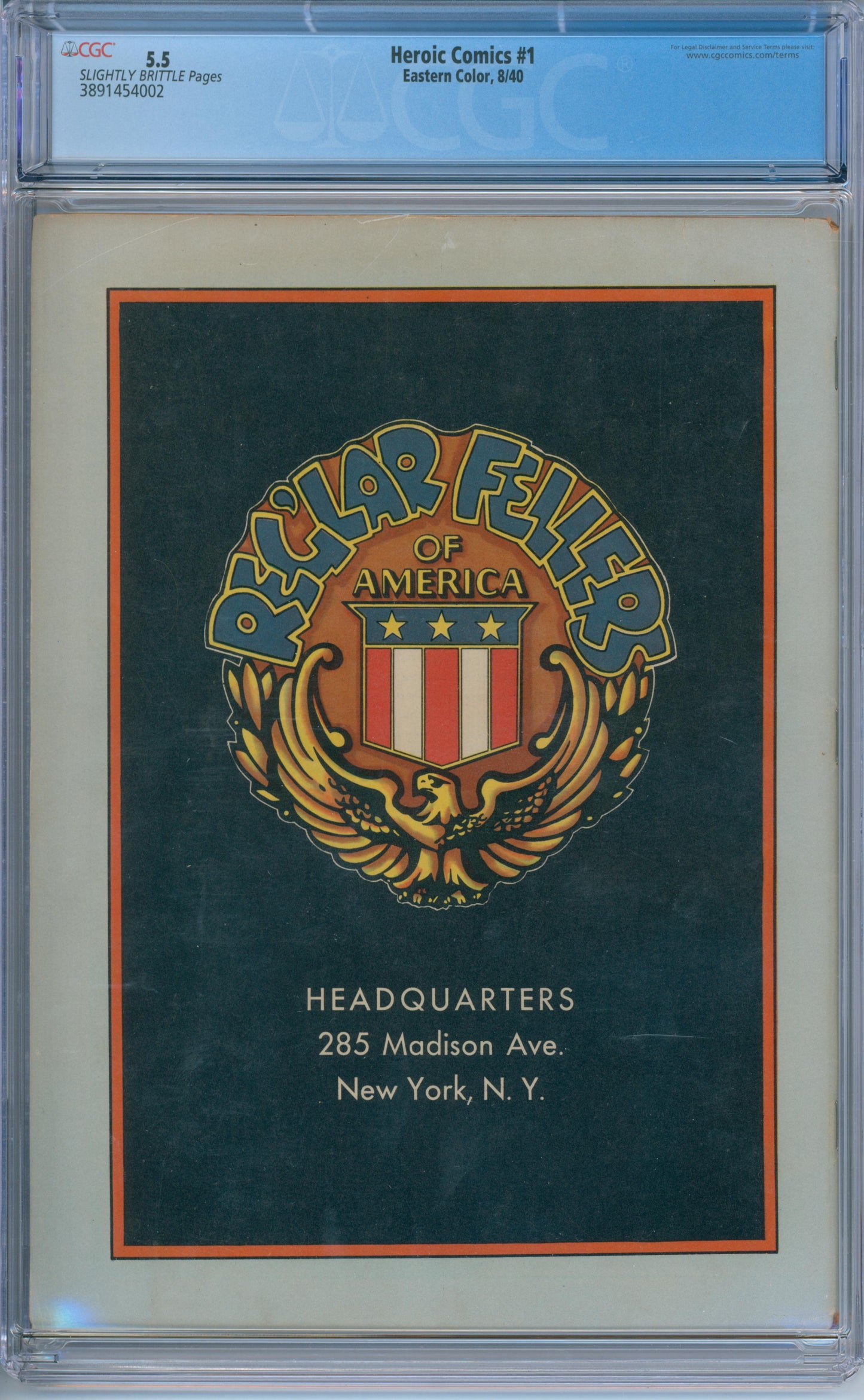 Heroic Comics #1 (1940) CGC 5.5