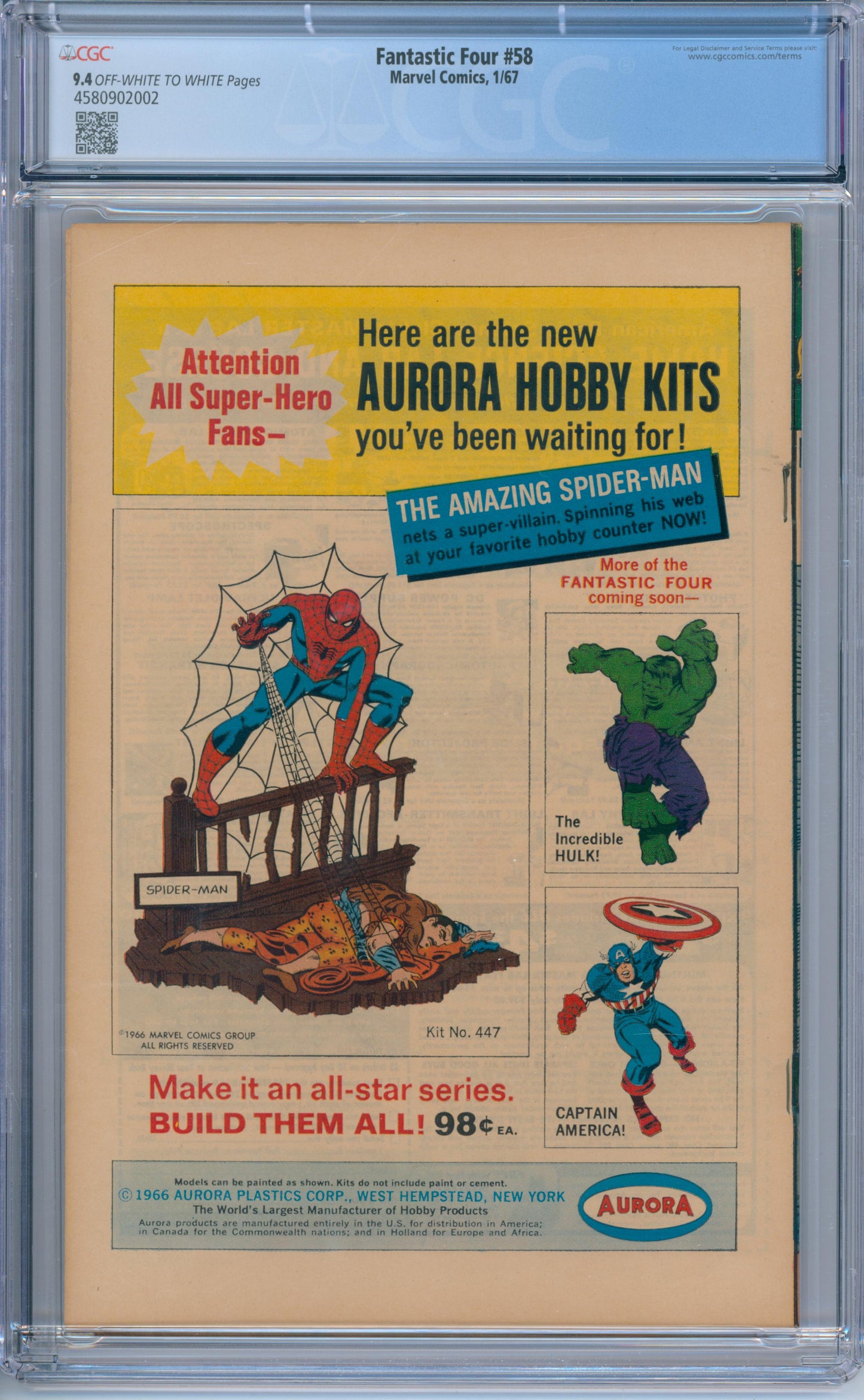 Fantastic Four #58 (1967) CGC 9.4