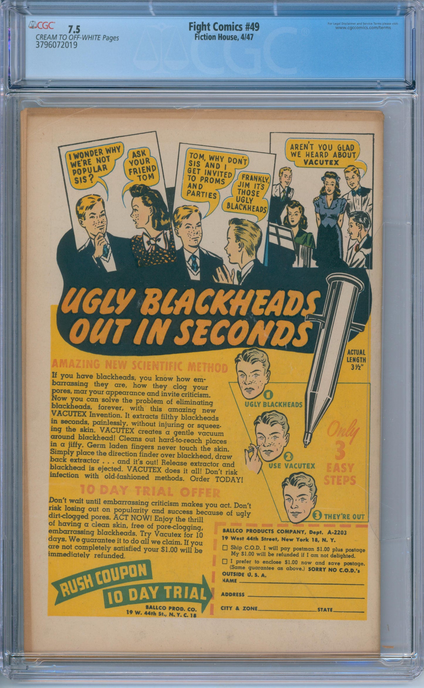 Fight Comics #49 (1947) CGC 7.5