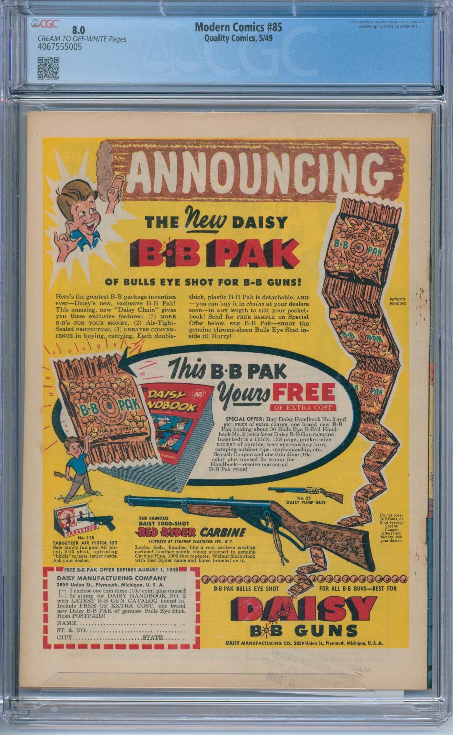 Modern Comics #91 (1949) CGC 8.0