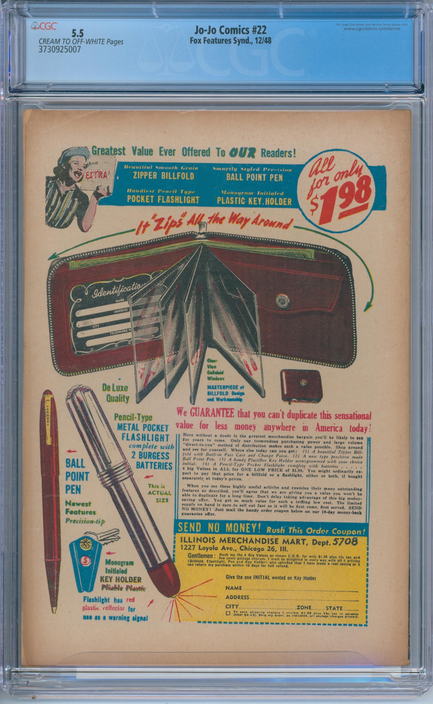 Jo-Jo Comics #22 (1948) CGC 5.5