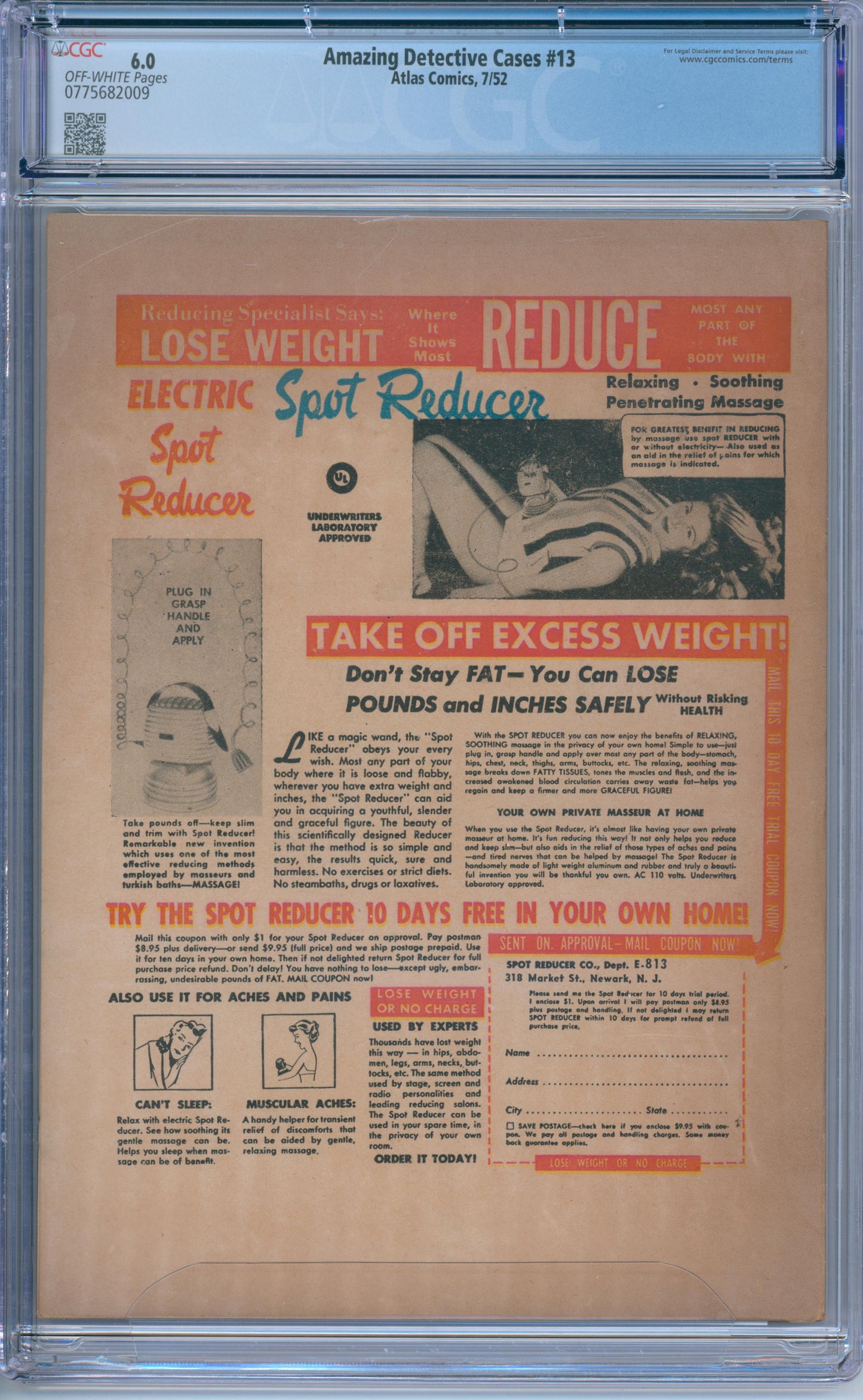 Amazing Detective Cases #13 (1952) CGC 6.0