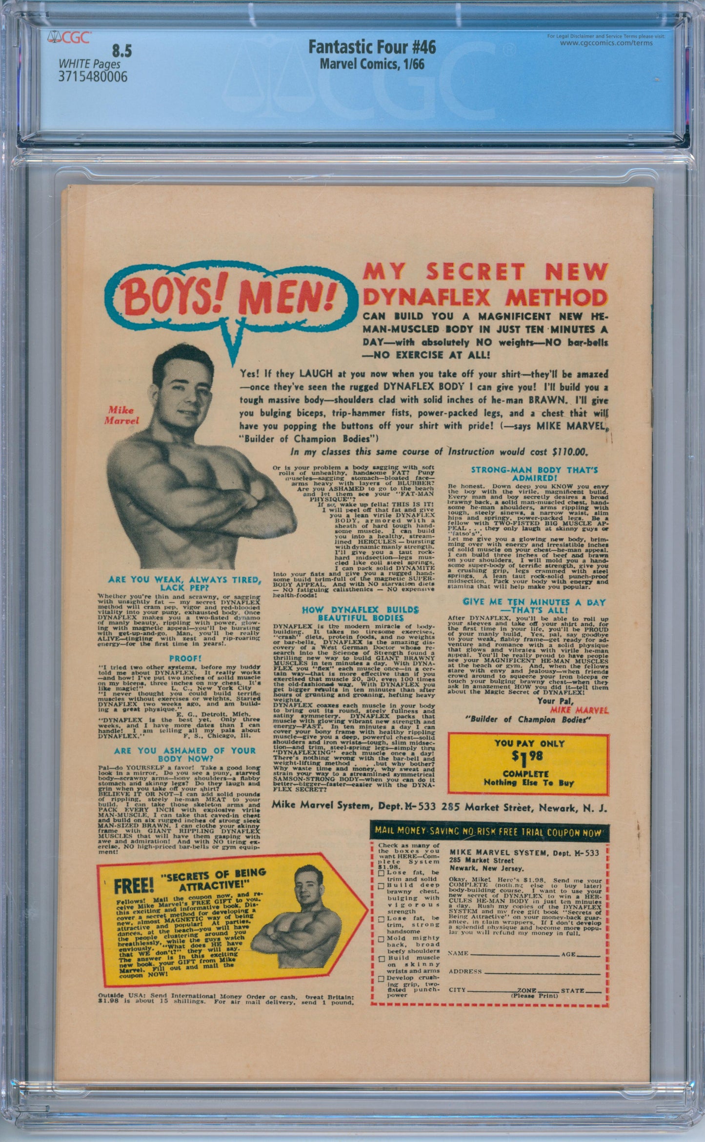 Fantastic Four #66 (1966) CGC 8.5