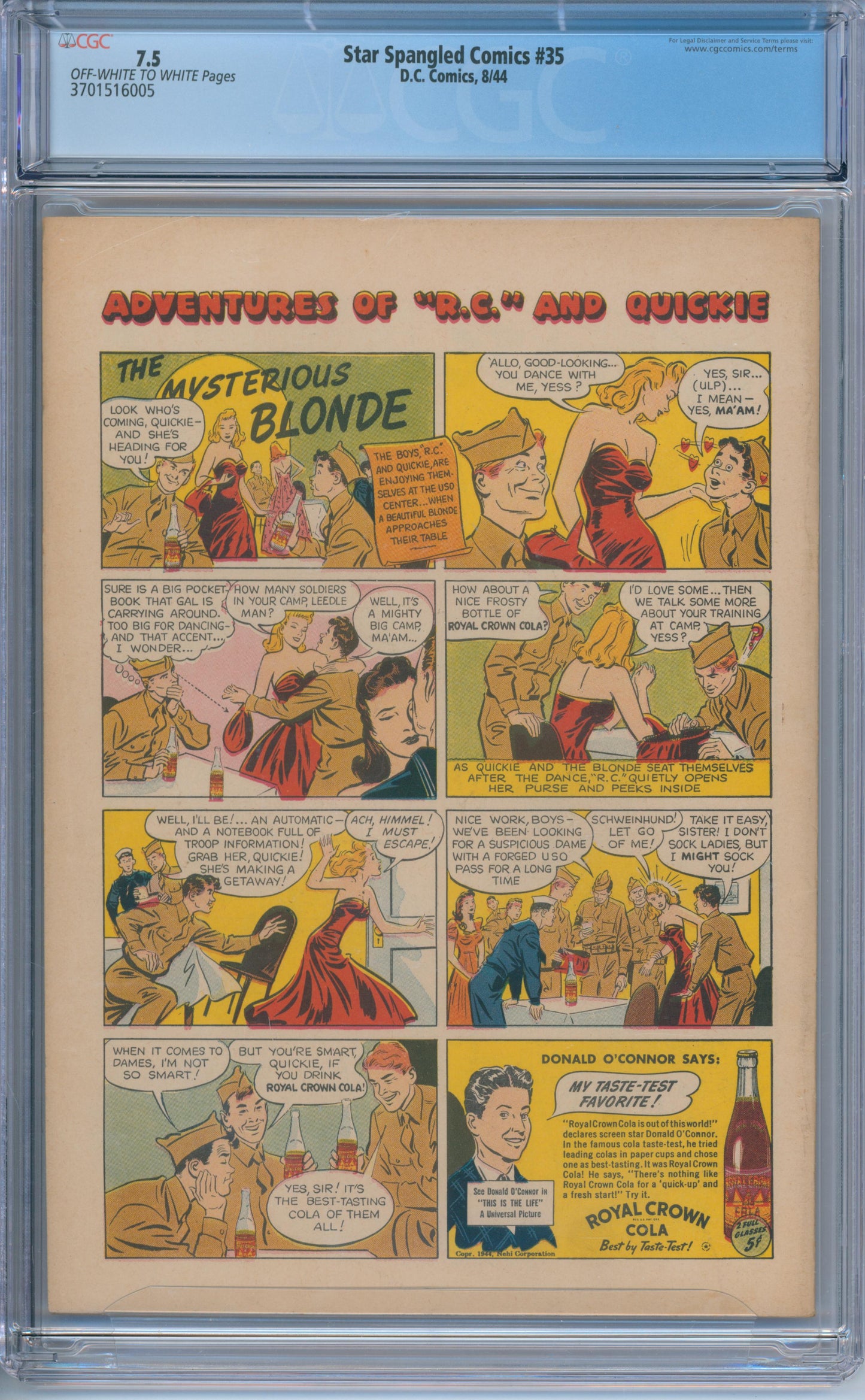 Star Spangled Comics #35 (1944) CGC 7.5