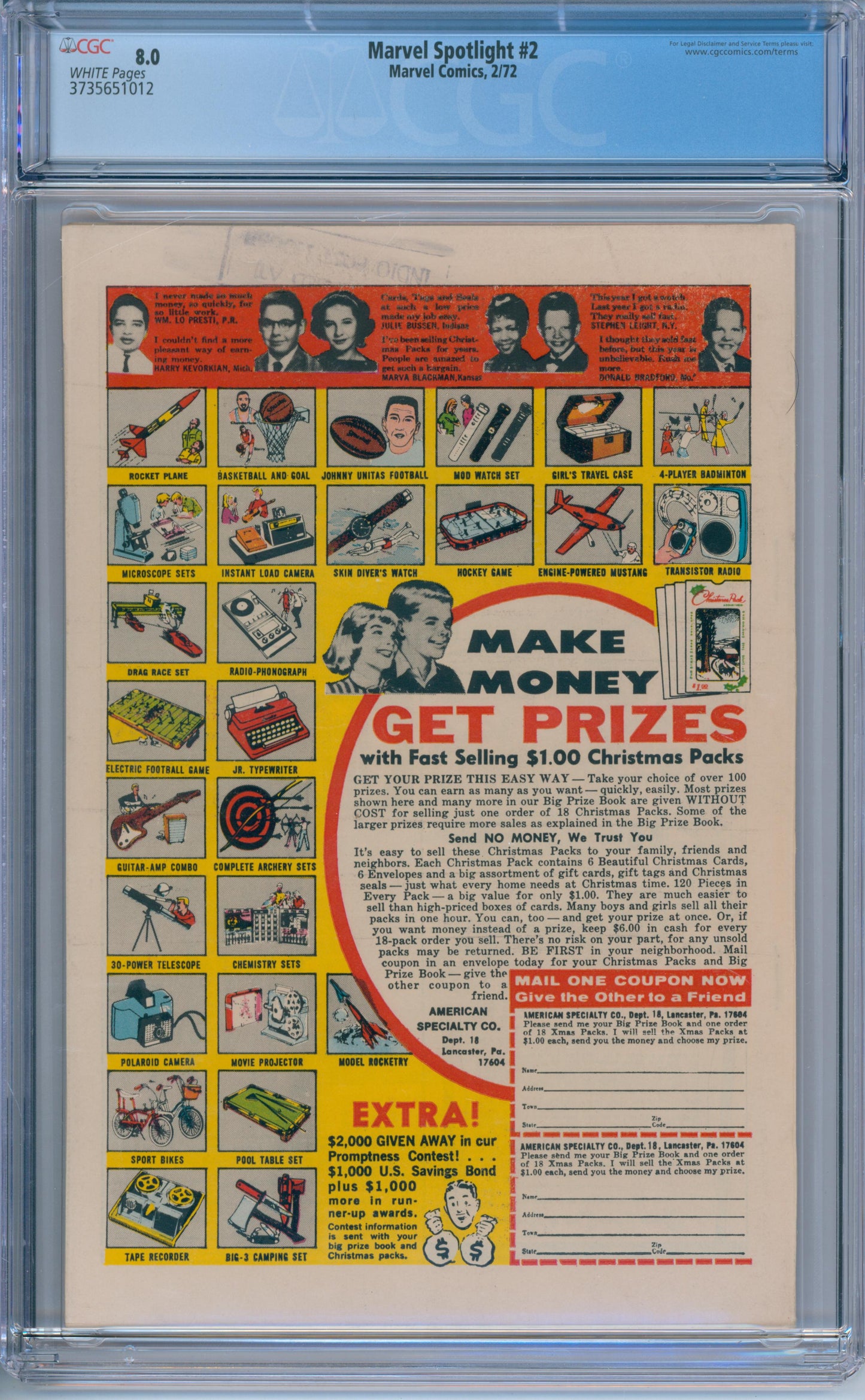 Marvel Spotlight #2 (1972) CGC 8.0