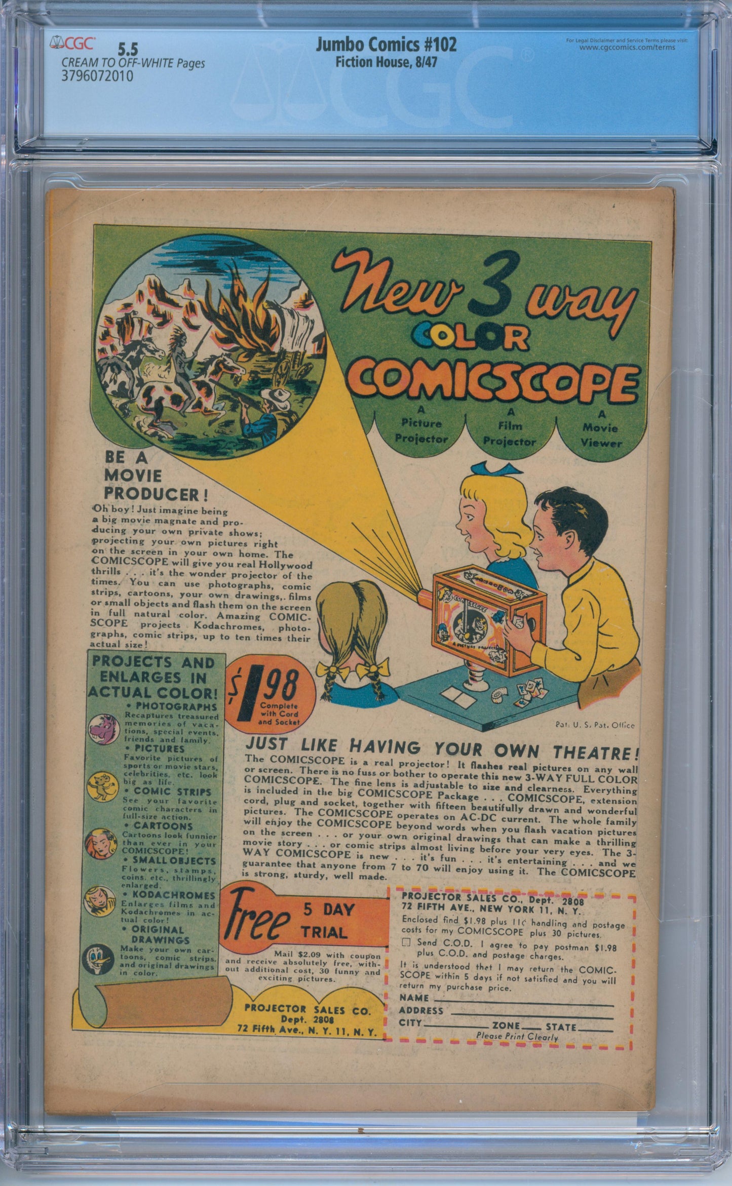 Jumbo Comics #102 (1947) CGC 5.5