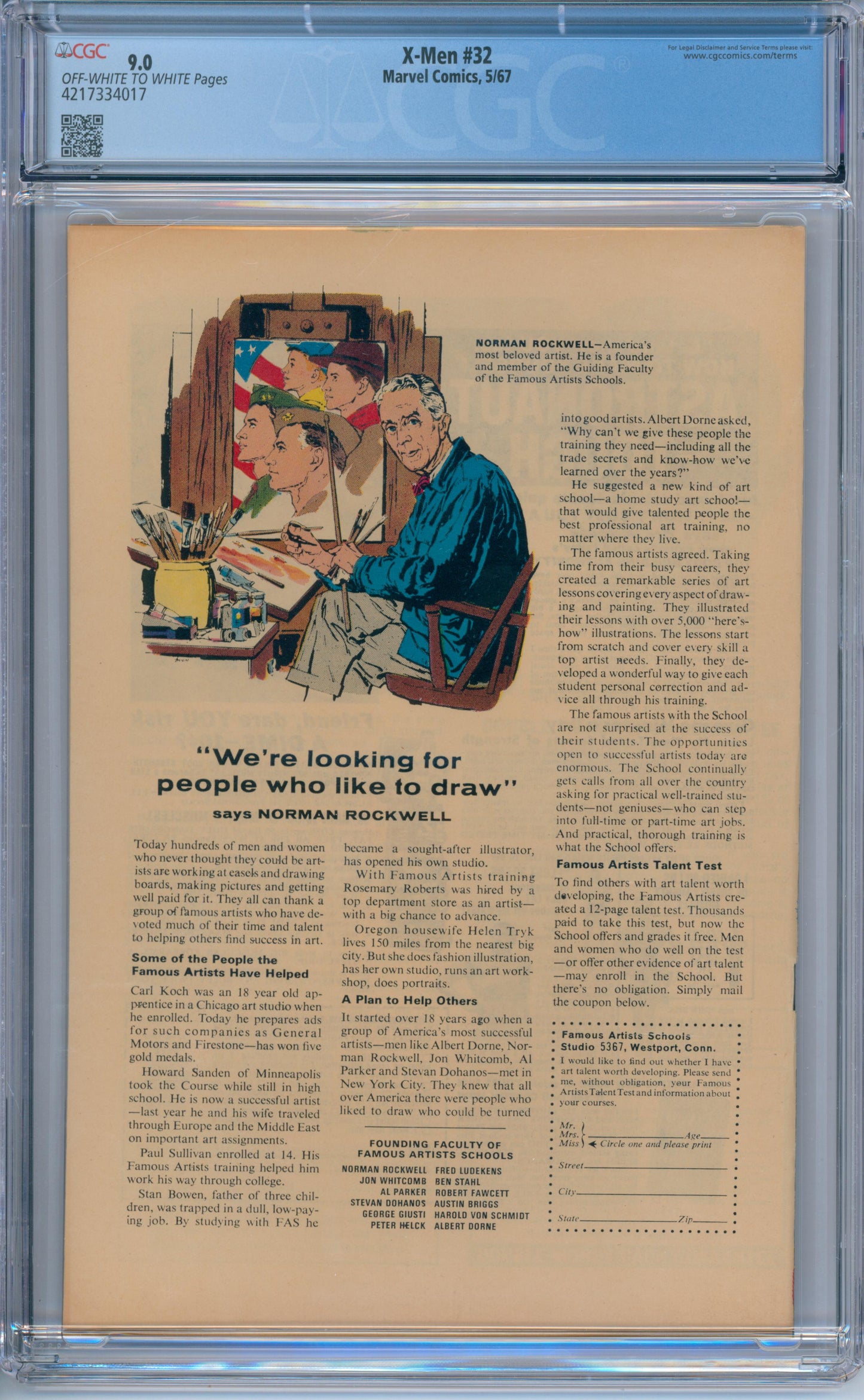 X-Men #32 (1967) CGC 9.0