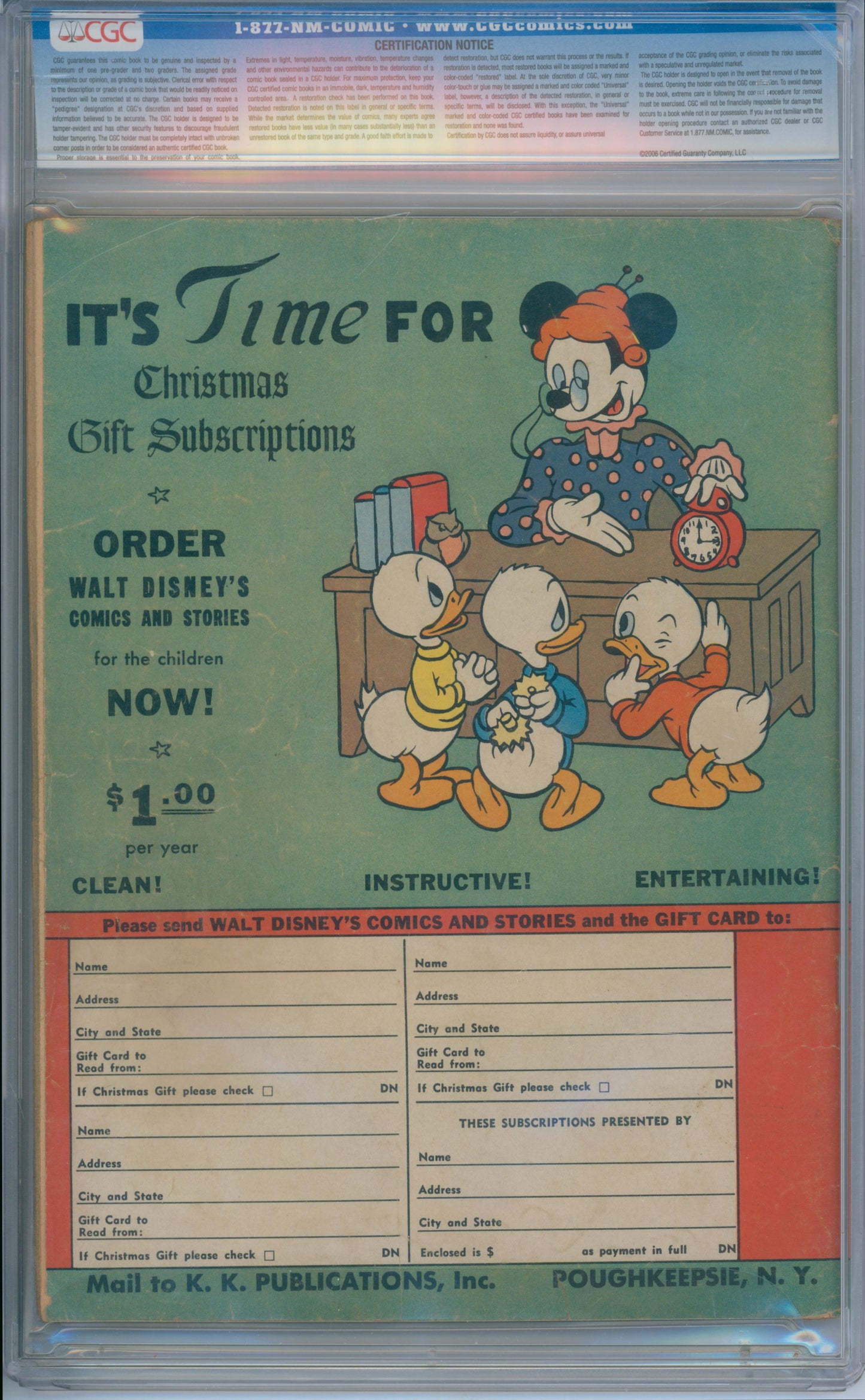 Walt Disney's Comics and Stories #14 (1941) CGC 3.0