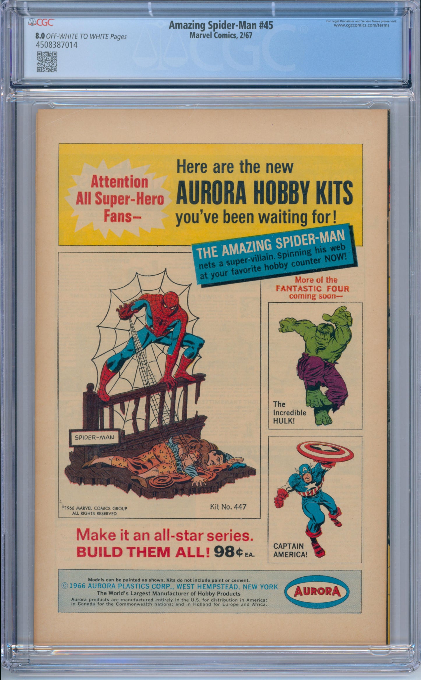 Amazing Spider-Man #45 (1967) CGC 8.0