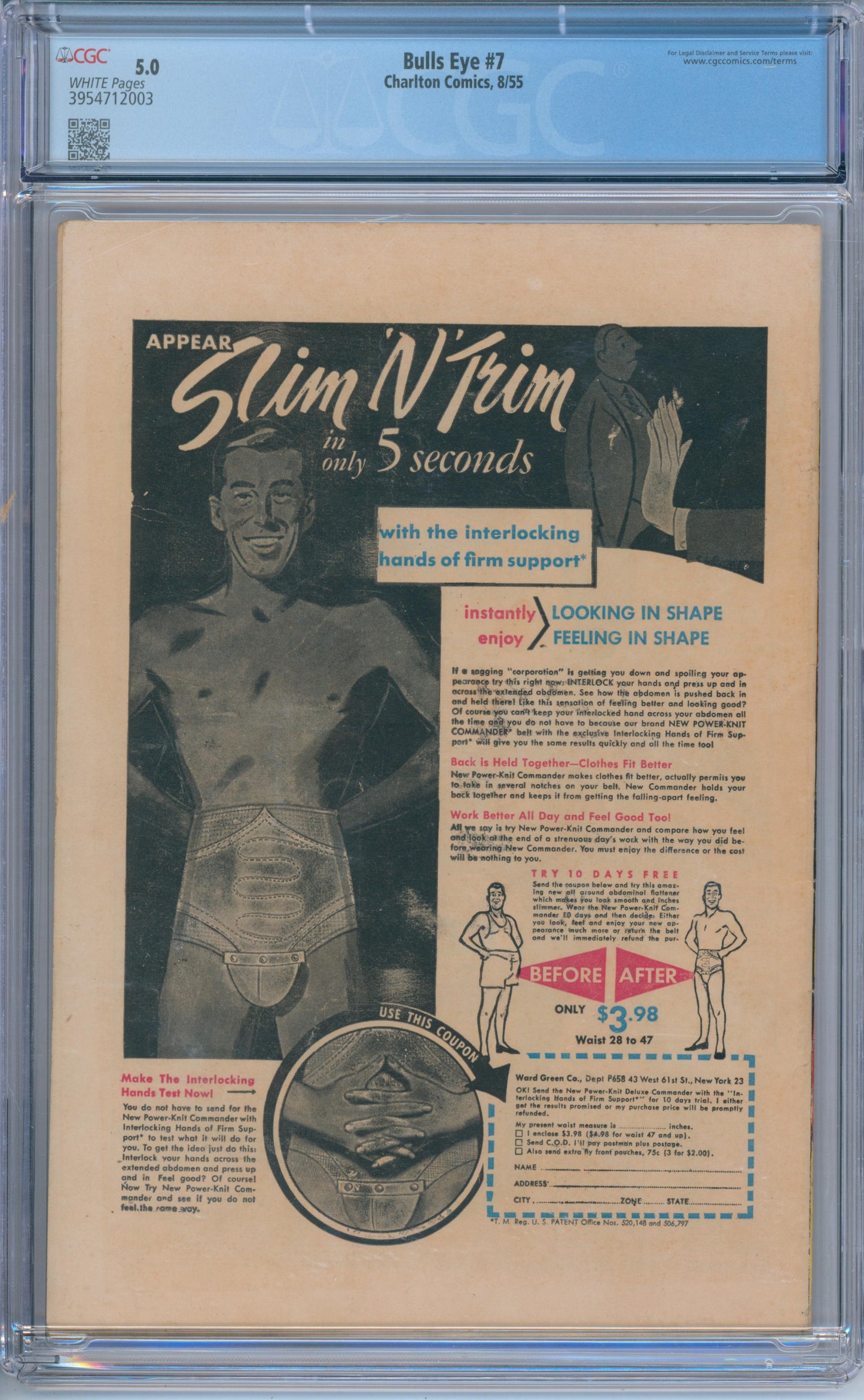 Bulls Eye #7 (1955) CGC 5.0