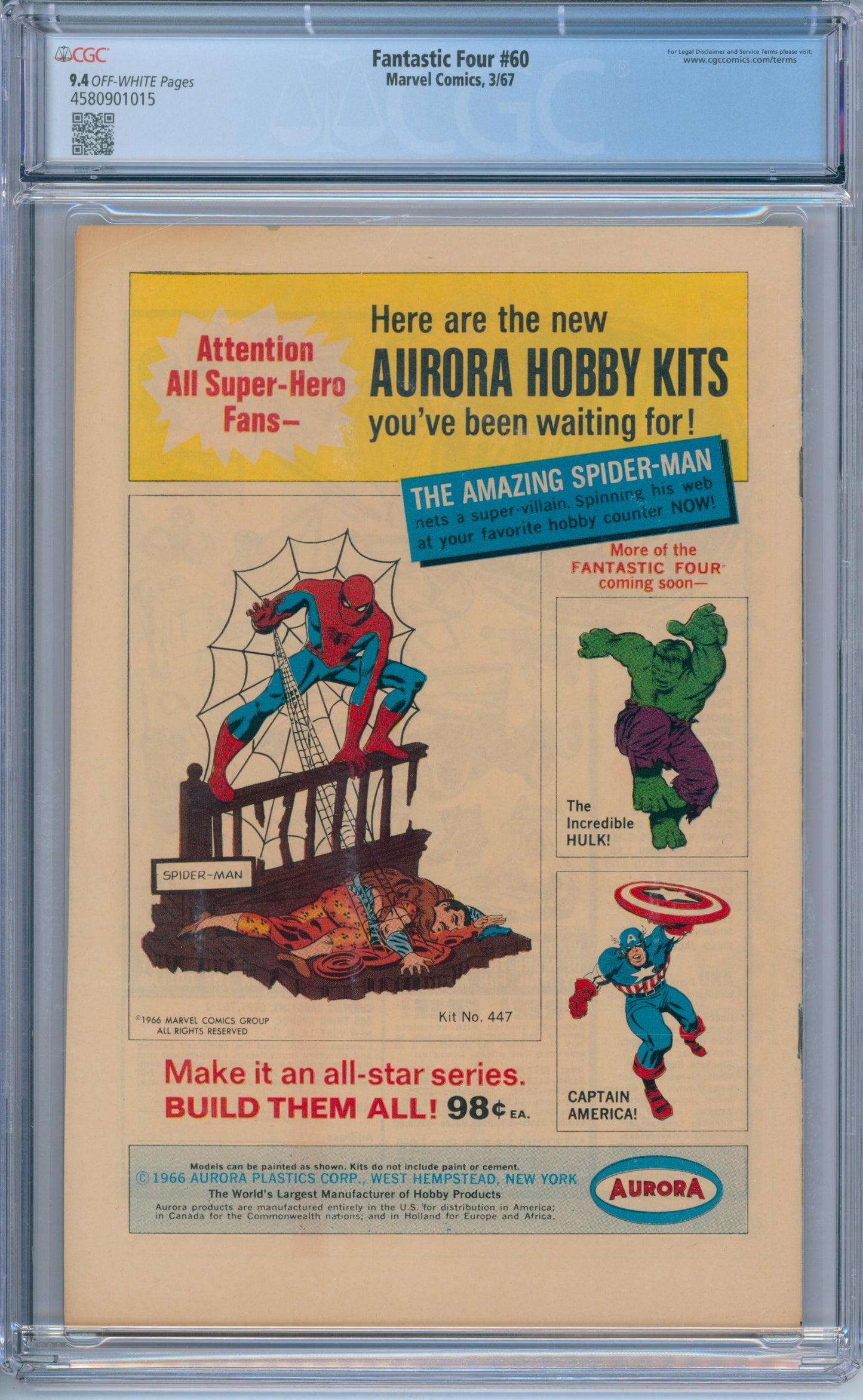 Fantastic Four #60 (1967) CGC 9.4