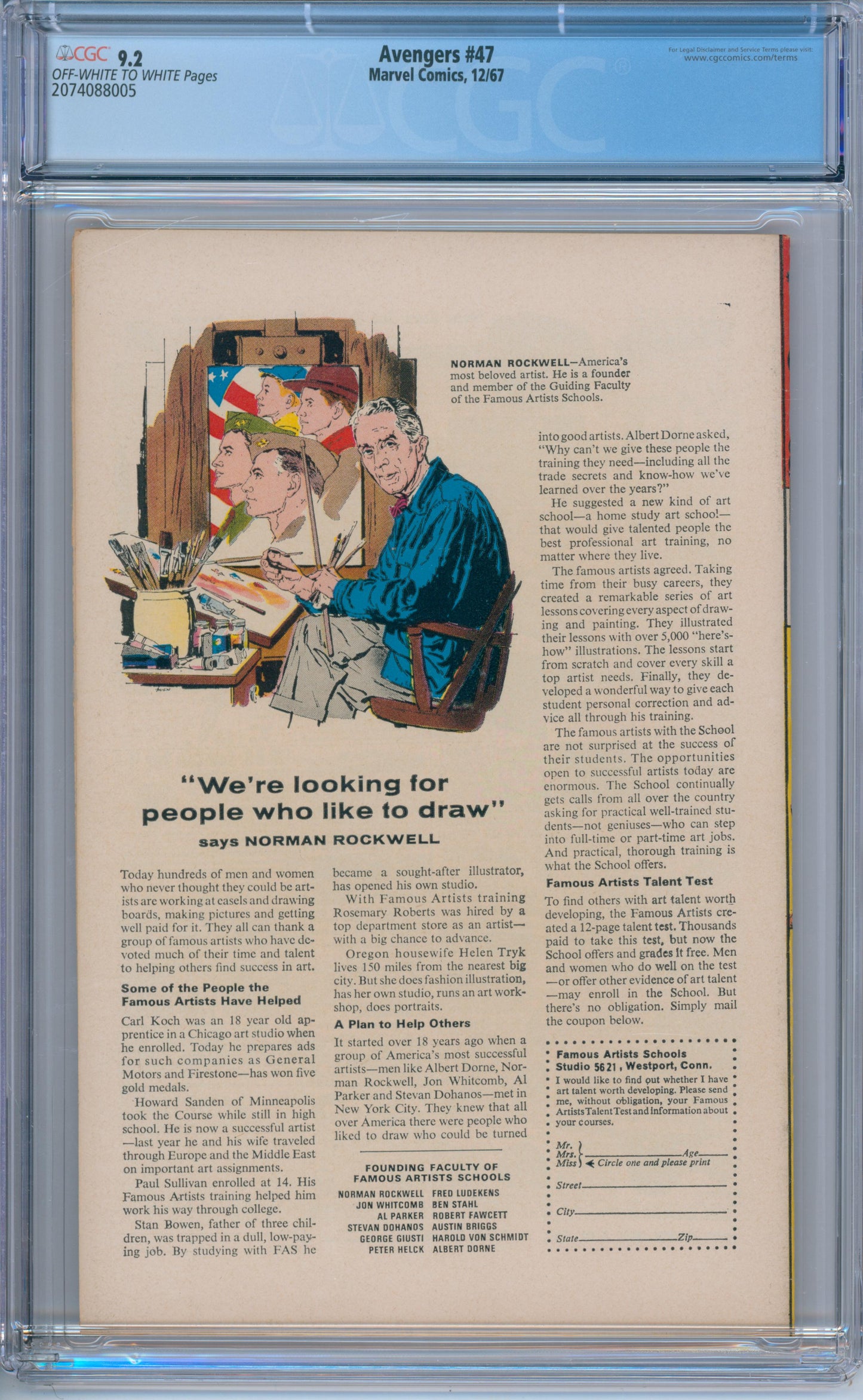 Avengers #47 (1967) CGC 9.2