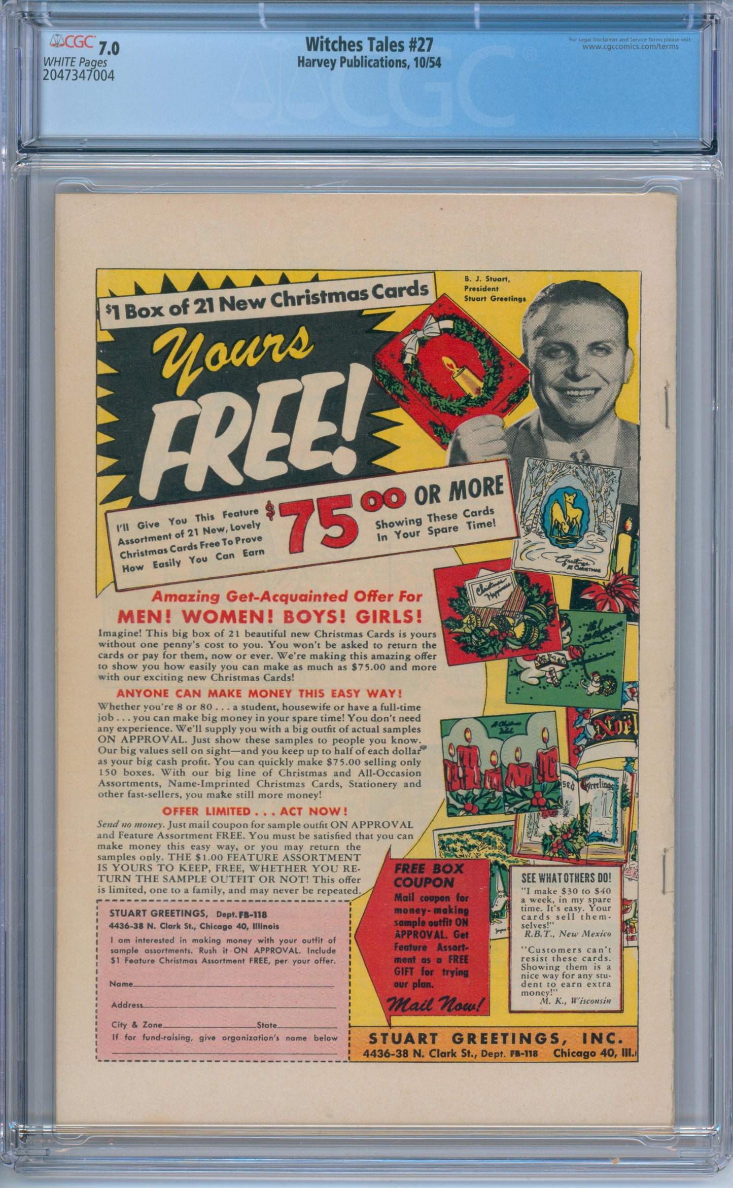 Witches Tales #27 (1954) CGC 7.0