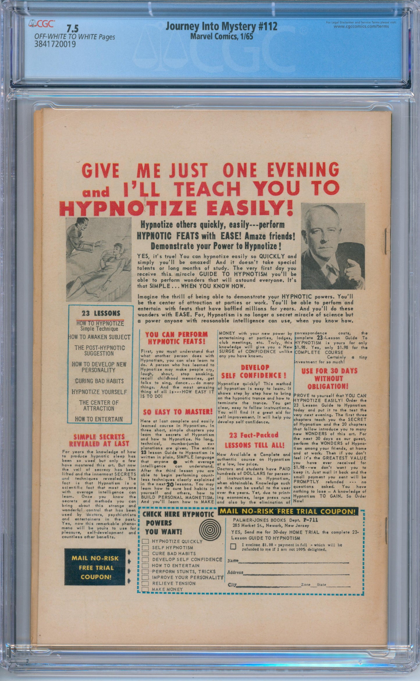 Journey Into Mystery #112 (1965) CGC 7.5