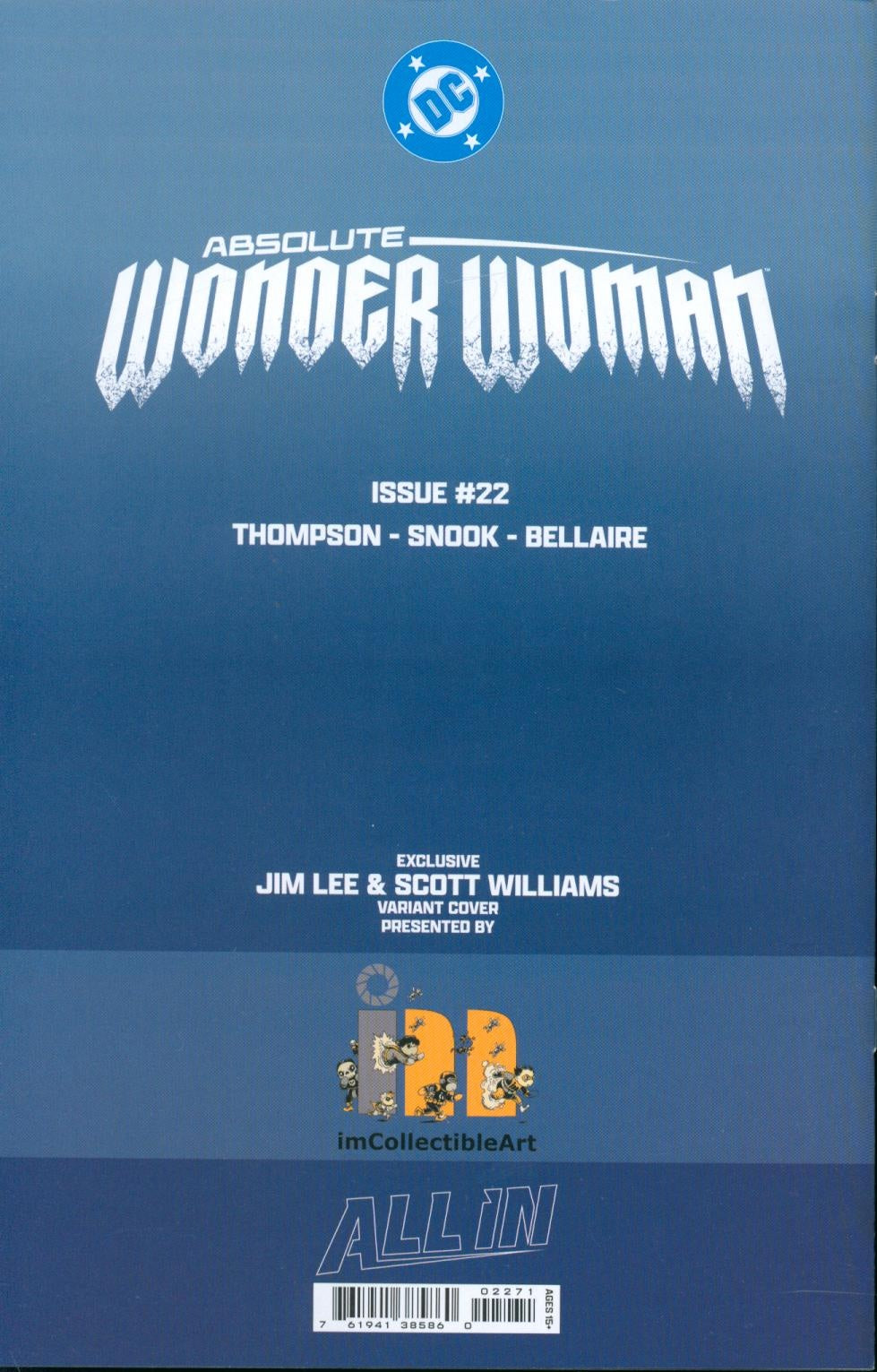 Absolute Wonder Woman #22 SDCC 2026 Jim Lee Virgin B&W *SIGNED*