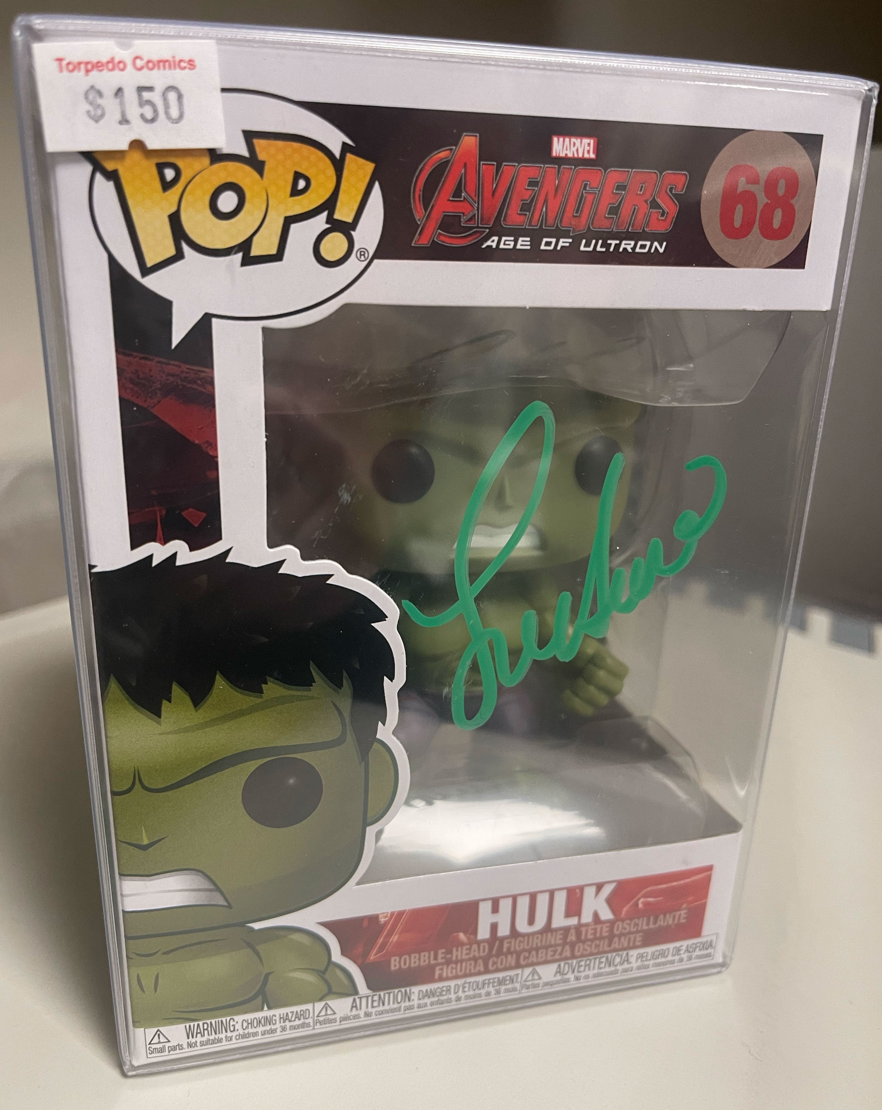 FUNKO POP! Hulk #68 Signed by Lou Ferrigno – Torpedo Comics