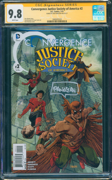 Convergence Justice Society of America #2 9.8 CGC Signed by Dan Panosian