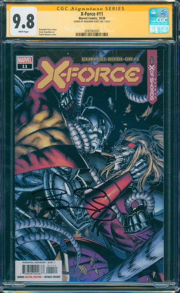 X-Force #11 9.8 CGC Signed by Benjamin Percy