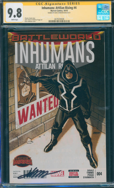Inhumans: Attilan Rising #4 9.8 CGC Signed by Dave Johnson