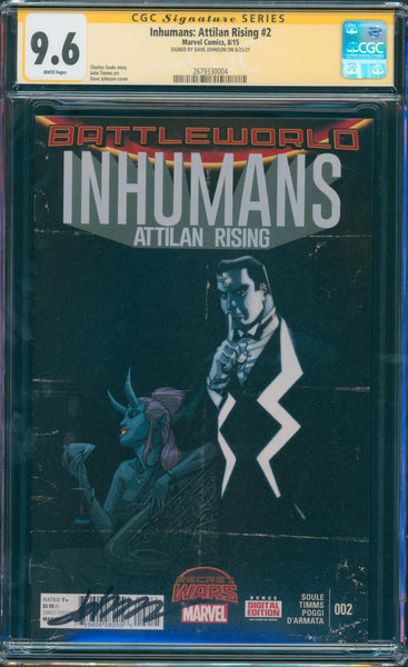 Inhumans: Attilan Rising #2 9.6 CGC Signed by Dave Johnson