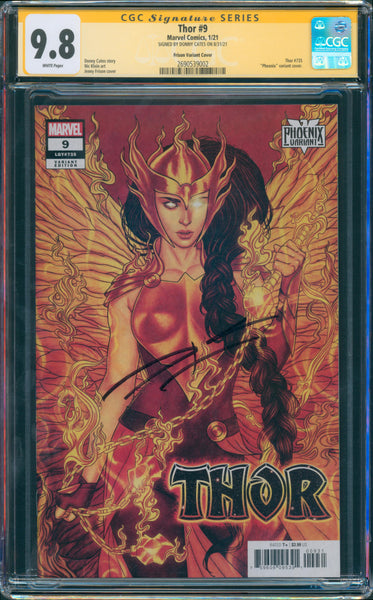 Thor #9 9.8 CGC Signed by Donny Cates Frison Variant Cover