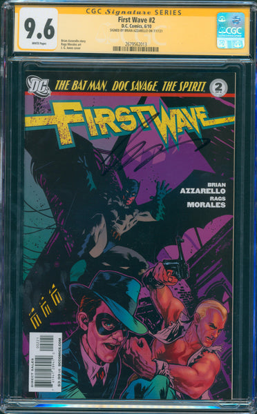 First Wave #2 9.6 CGC Signed by Brian Azzarello