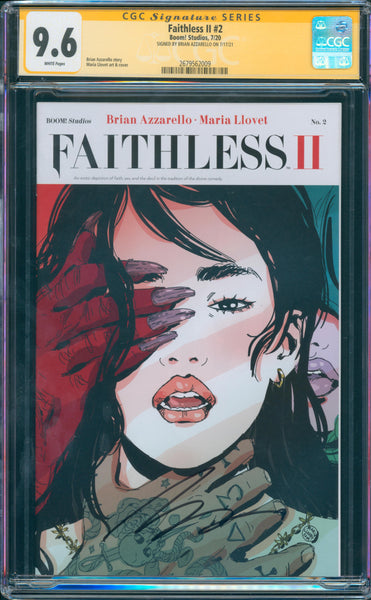 Faithless II #2 9.6 CGC Signed by Brian Azzarello