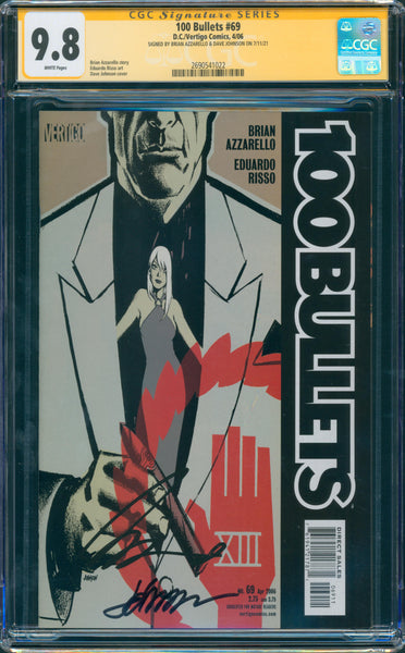 100 Bullets #69 9.8 CGC Signed by Brian Azzarello & Dave Johnson
