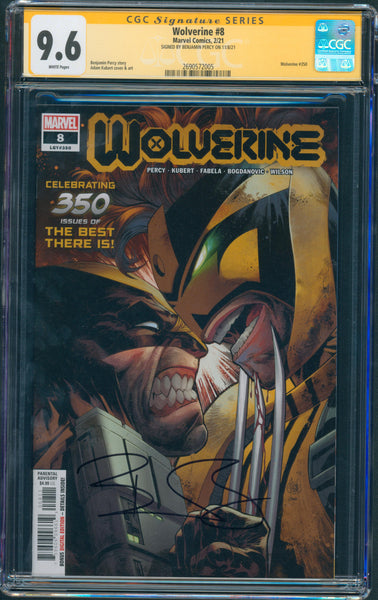 Wolverine #8 9.6 CGC Signed by Benjamin Percy