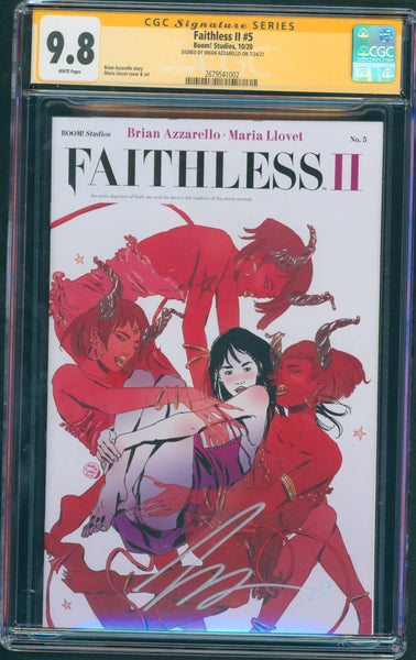 Faithless II #5 9.8 CGC Signed by Brian Azzarello